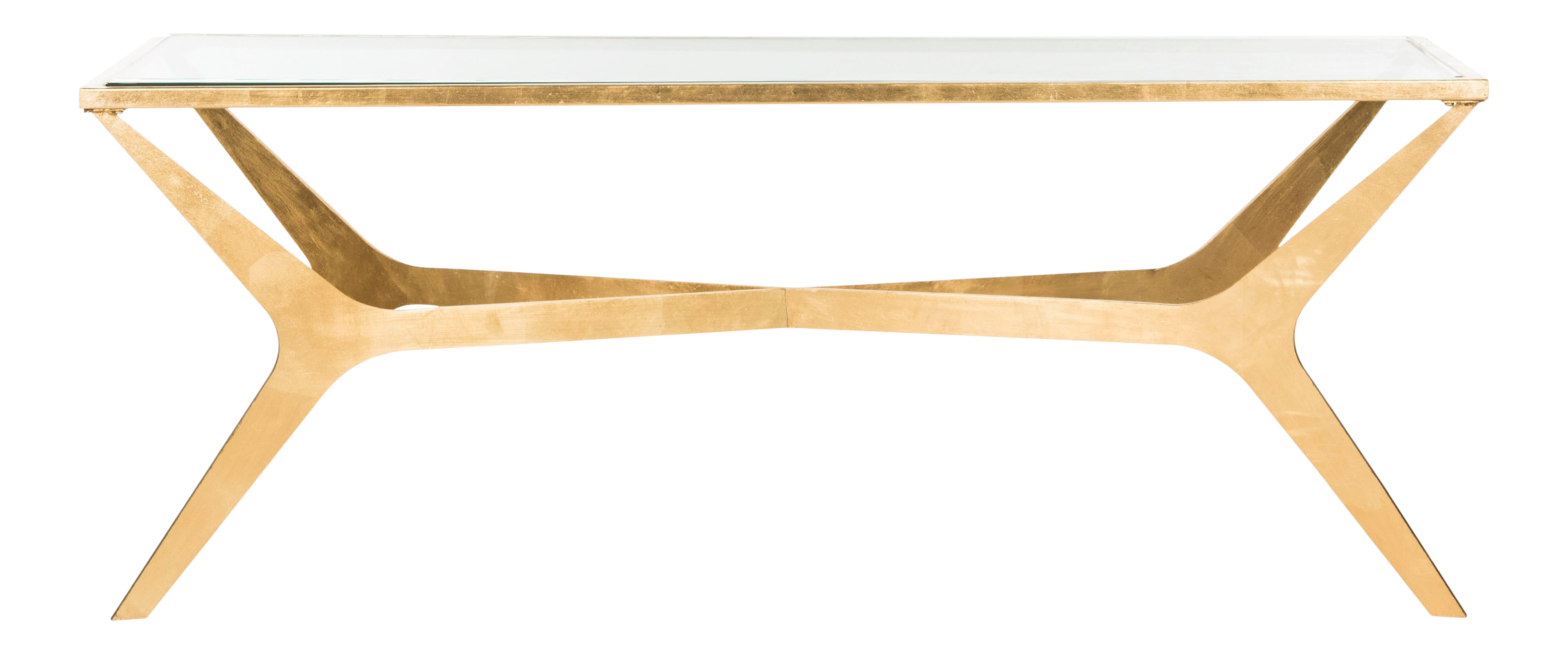 Coffee Table in Gold & Clear Chairish