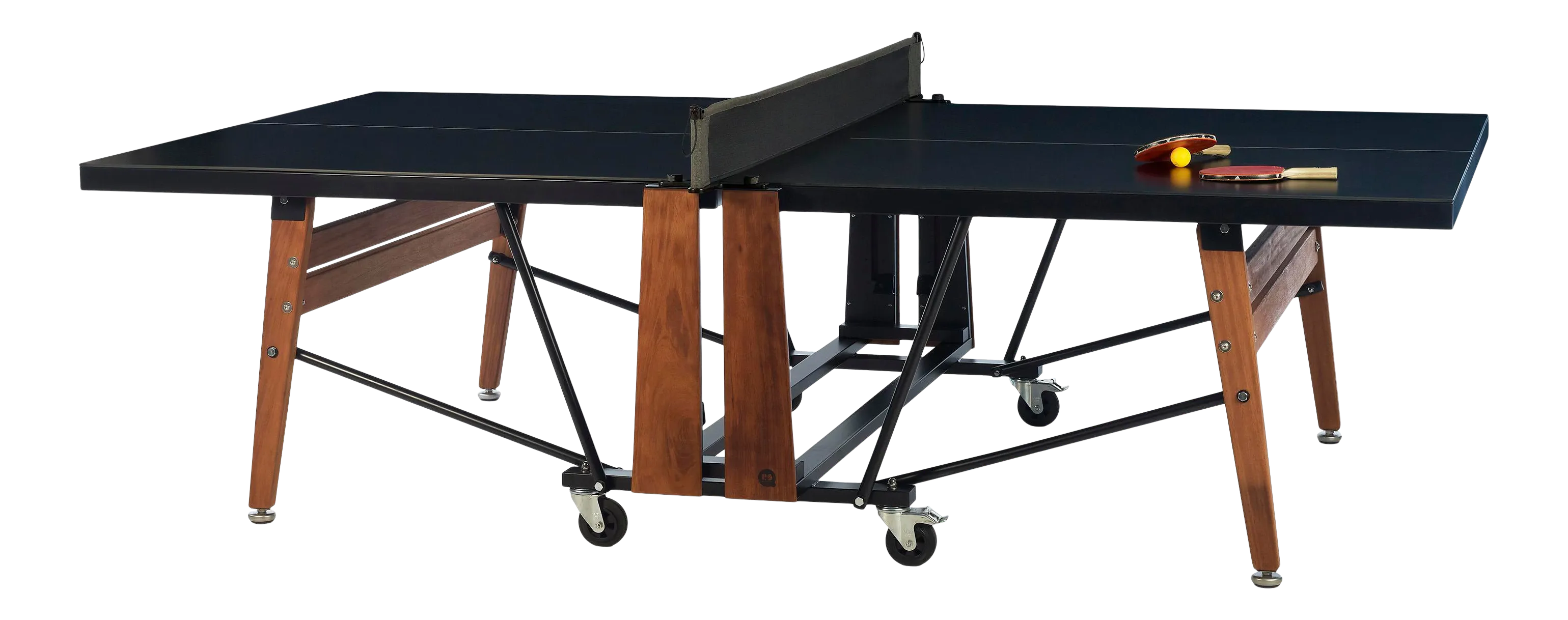 RS Barcelona Folding Ping Pong Table, Black | Chairish