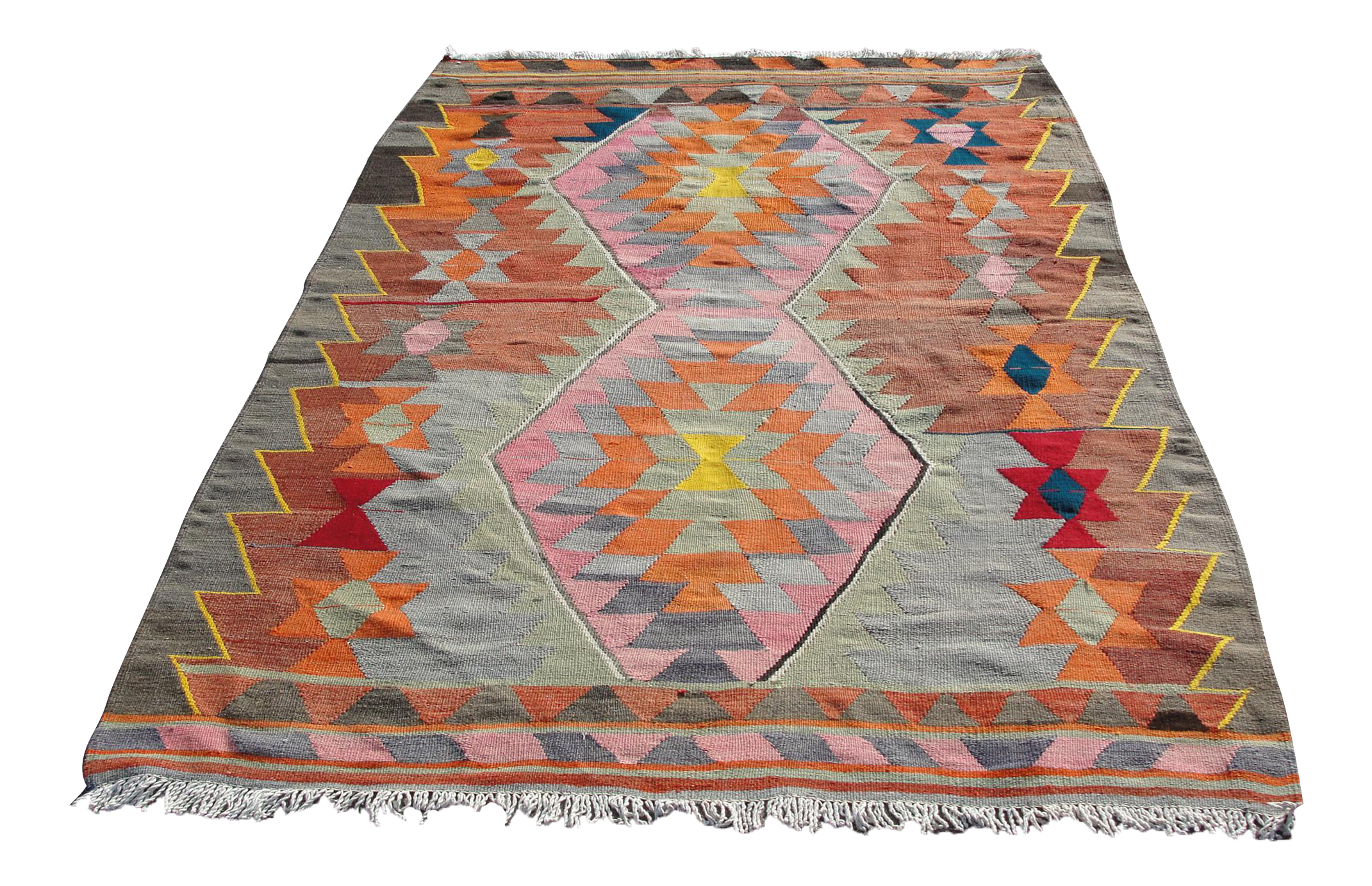 Vintage Turkish Kilim Rug 5′2″ × 7′6″ Chairish