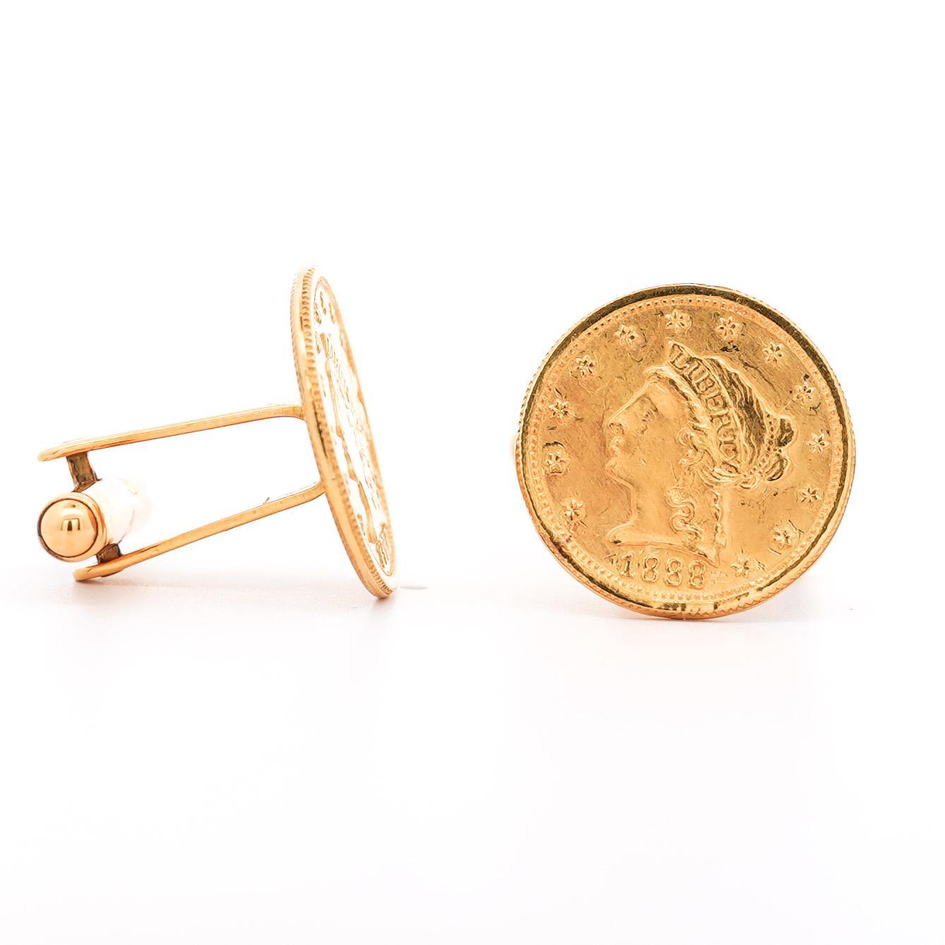 Vintage 22k Yellow Gold Lady Liberty and Quarter Eagle 2.5