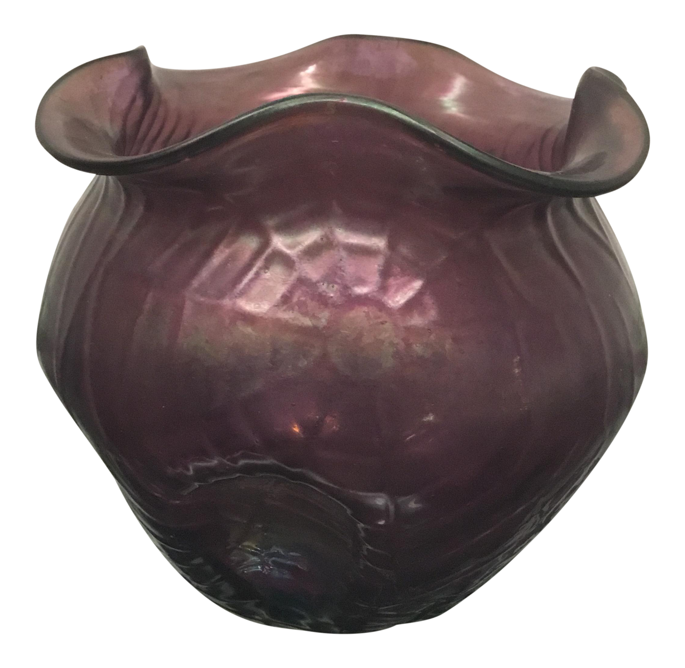 Rare Austrian Iridescent Spider Web Vase Chairish
