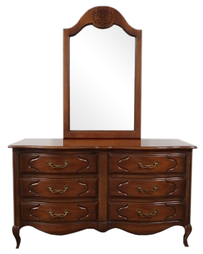 Drexel French Provincial Dresser & Mirror Chairish