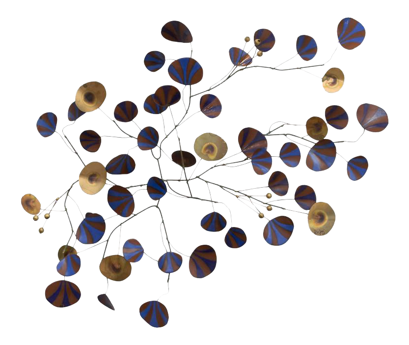 Curtis Jere Brass Leaf Sculpture Chairish