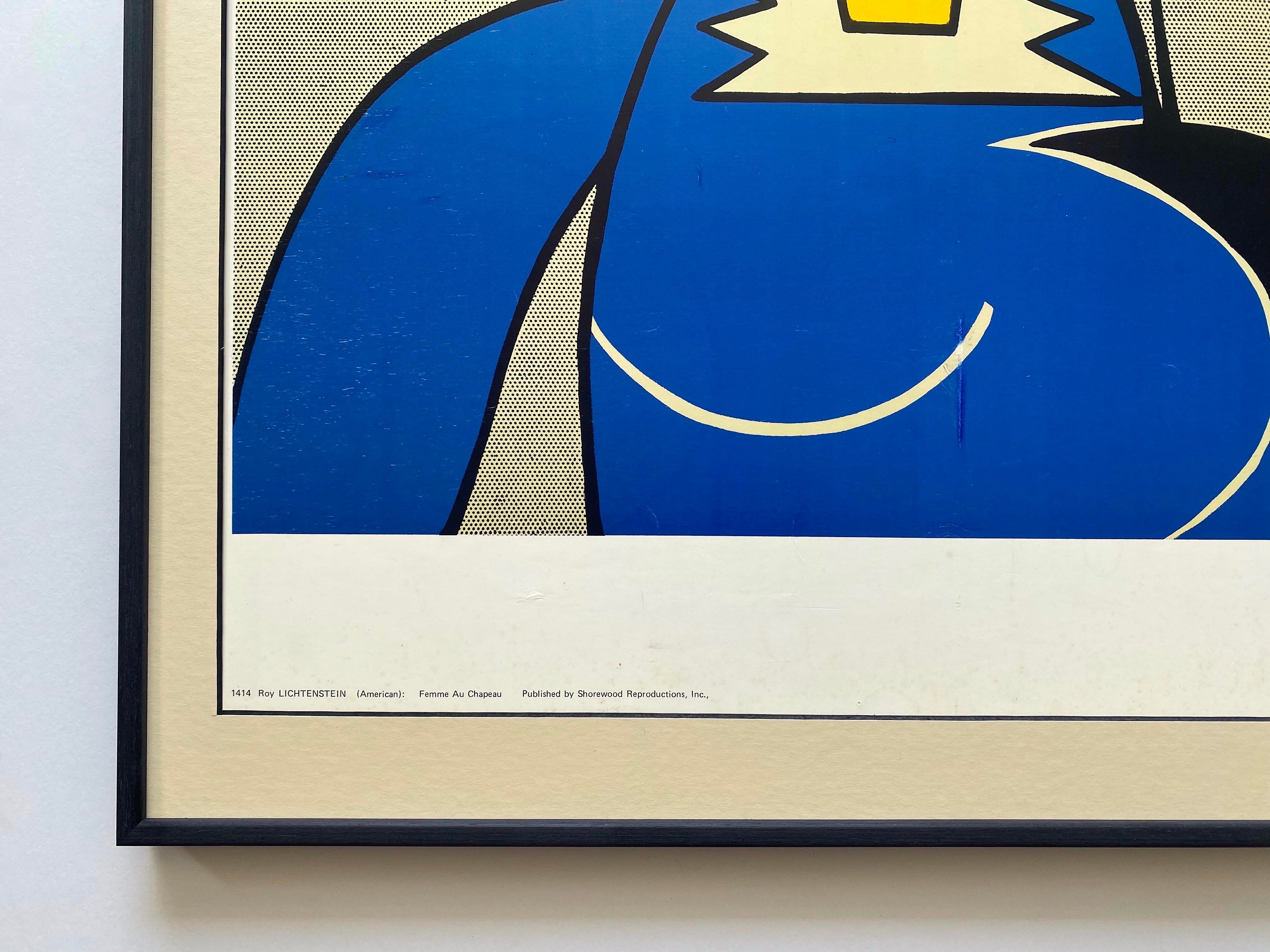 Roy Lichtenstein Vintage 1969 Framed Pop Art Lithograph