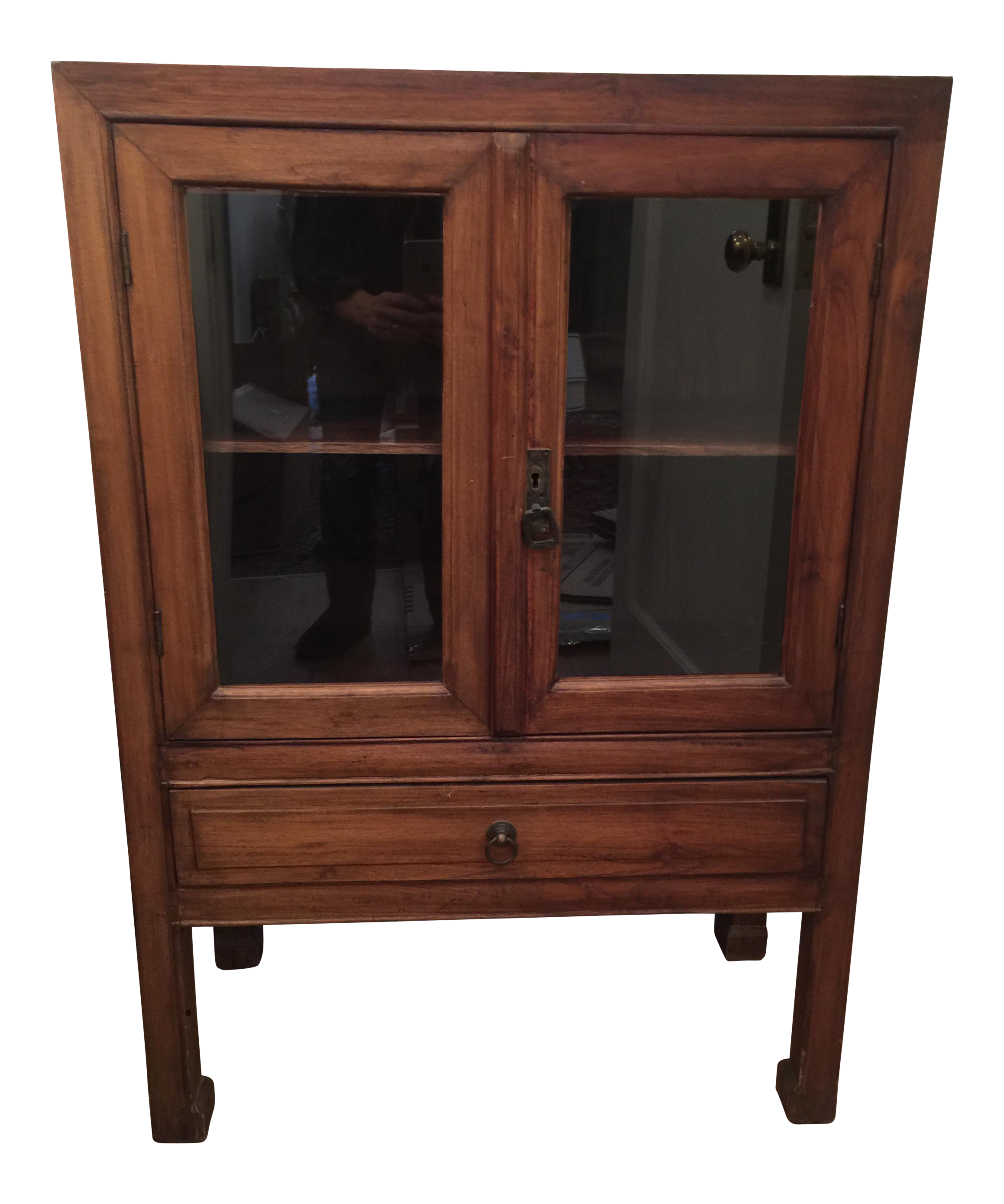 British Colonial Teak Display Chairish