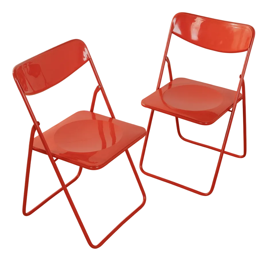 Ted Folding Chairs by Niels Gammelgaard for Ikea, 1970s, Set of 2