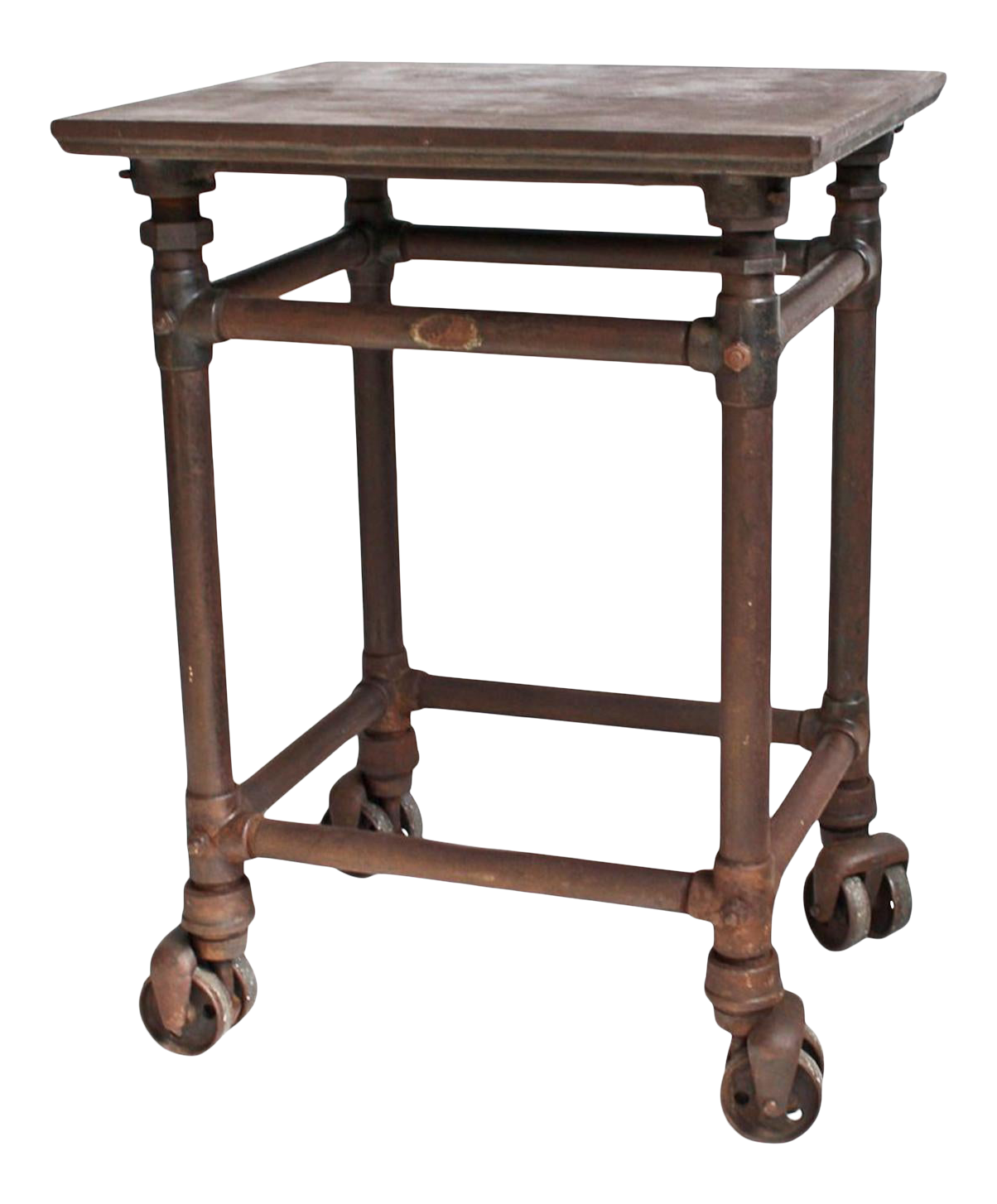 Vintage Industrial Cast Iron Table | Chairish