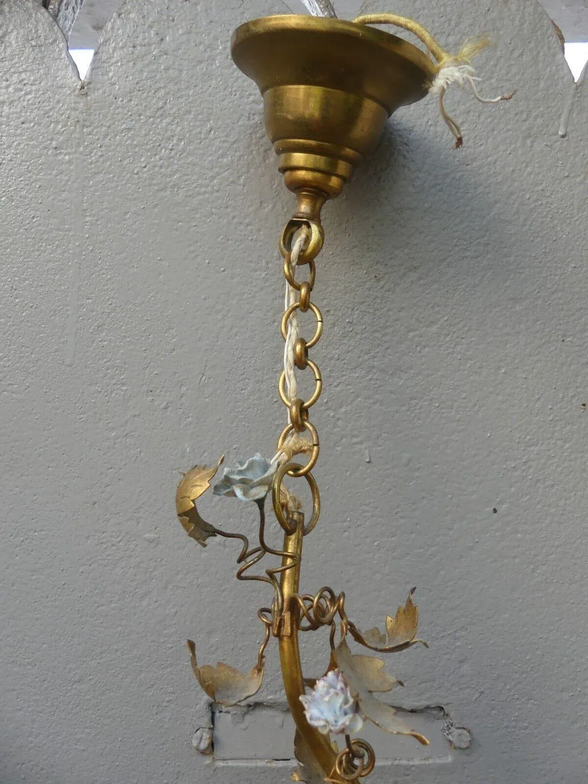 上等な French 19thc Louis Ormolu Saxe/ Porcelain Form/ Floral XVI ジャケット・アウター