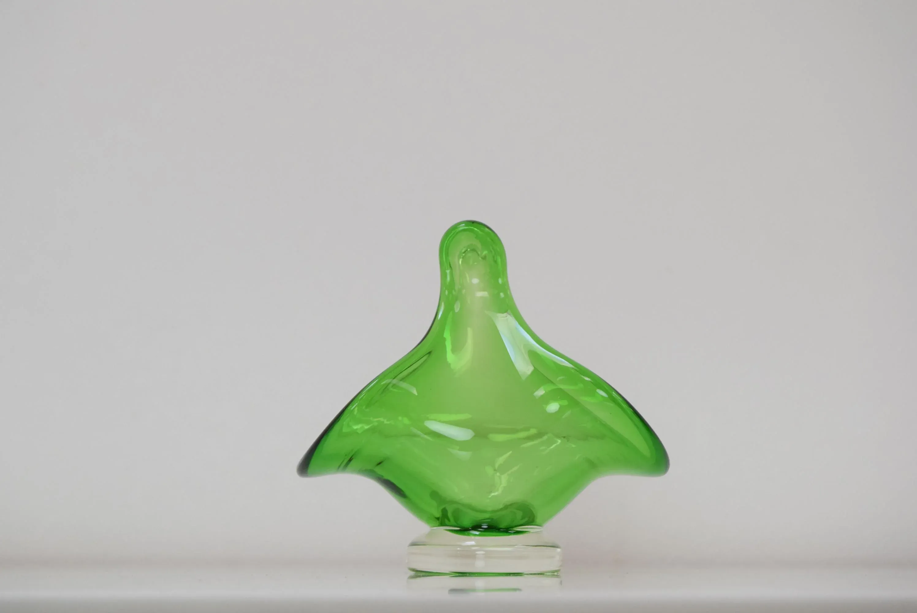 Art Glass Basket by Josef Hospodka for Chribska Glassworks, 1960s