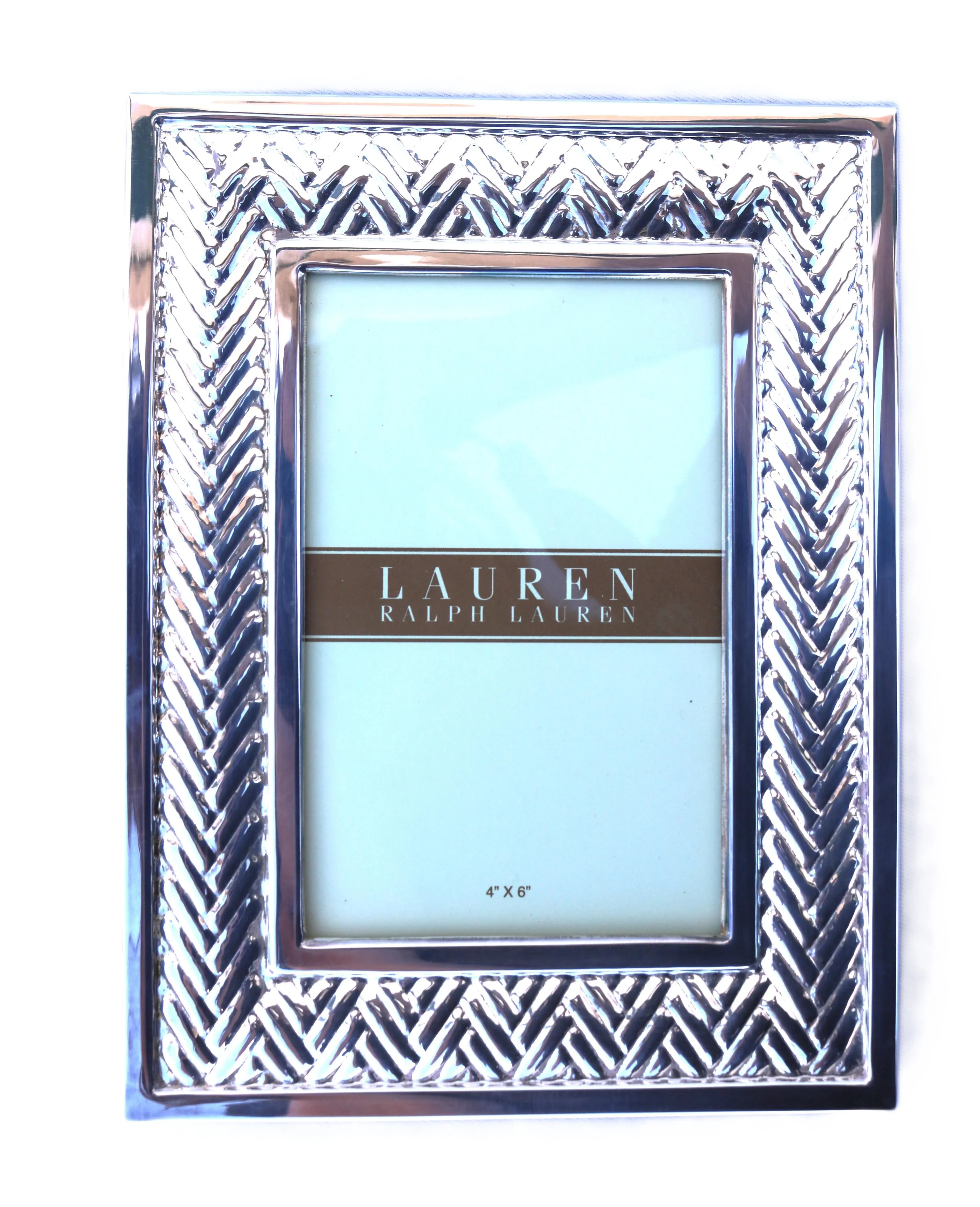 Ralph Lauren シルバーフォトフレーム 8\" x 10\" Lauren Ralph Lauren Silver Picture Frame - for a 4