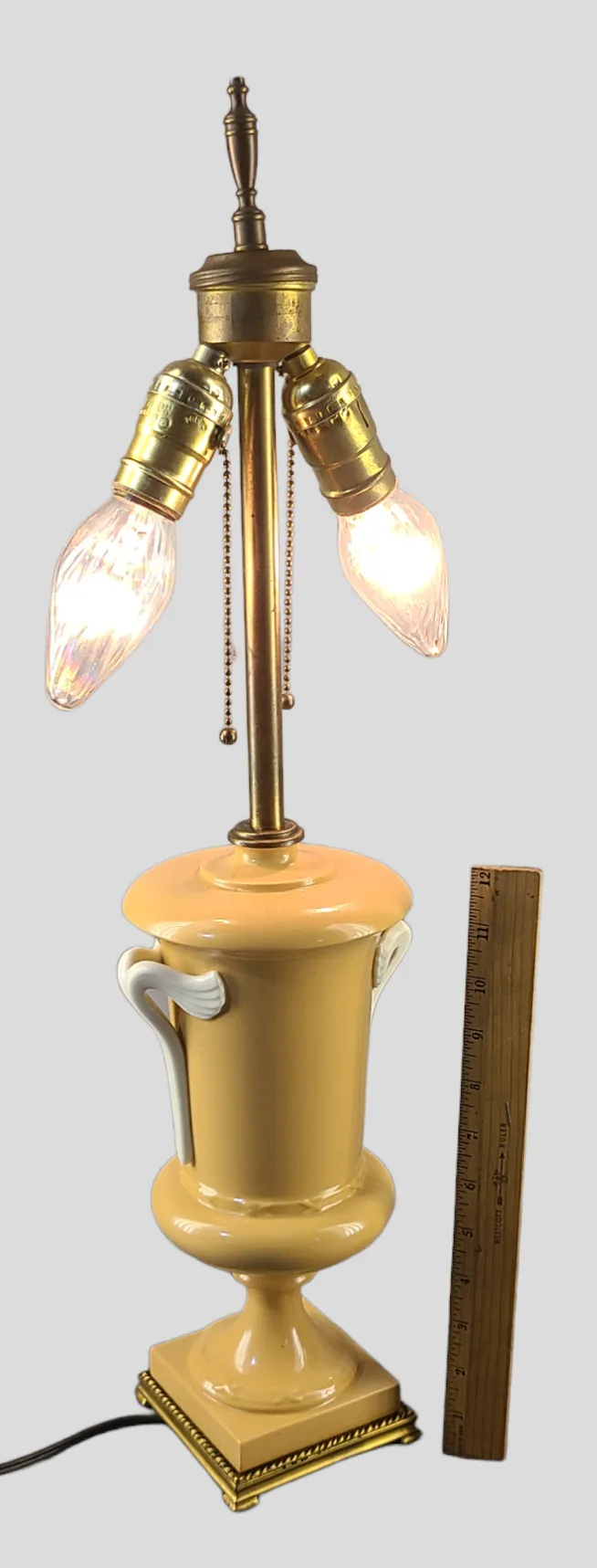 Vintage Lenox Unusual Sand Color Porcelain Neoclassical Urn Dav-Art Table Lamp main image 5