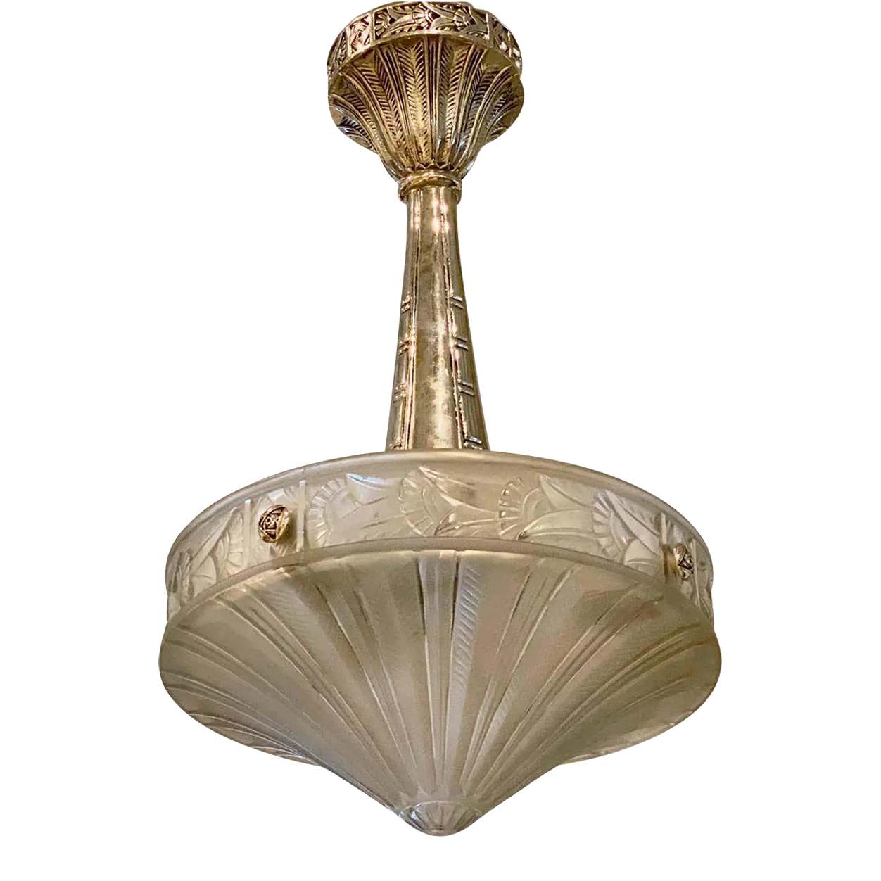 French Art Deco Chandelier Signed by Lorrain Nancy France Chairish