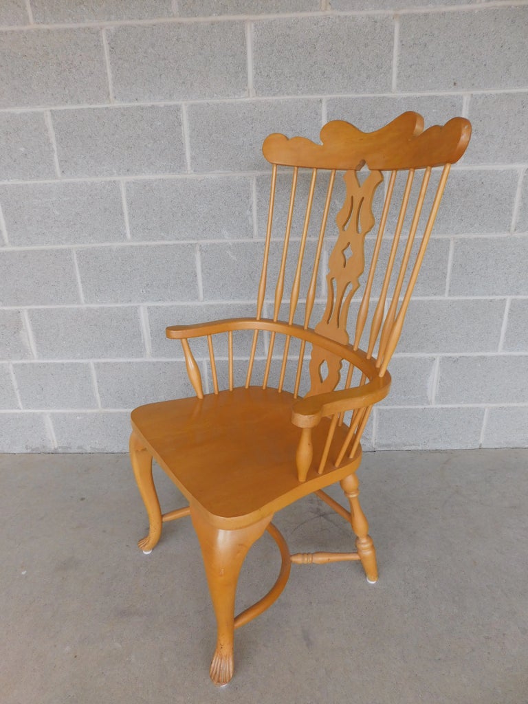 Virginia House Maple High Back Windsor Chairs - Set of 6 | Chairish