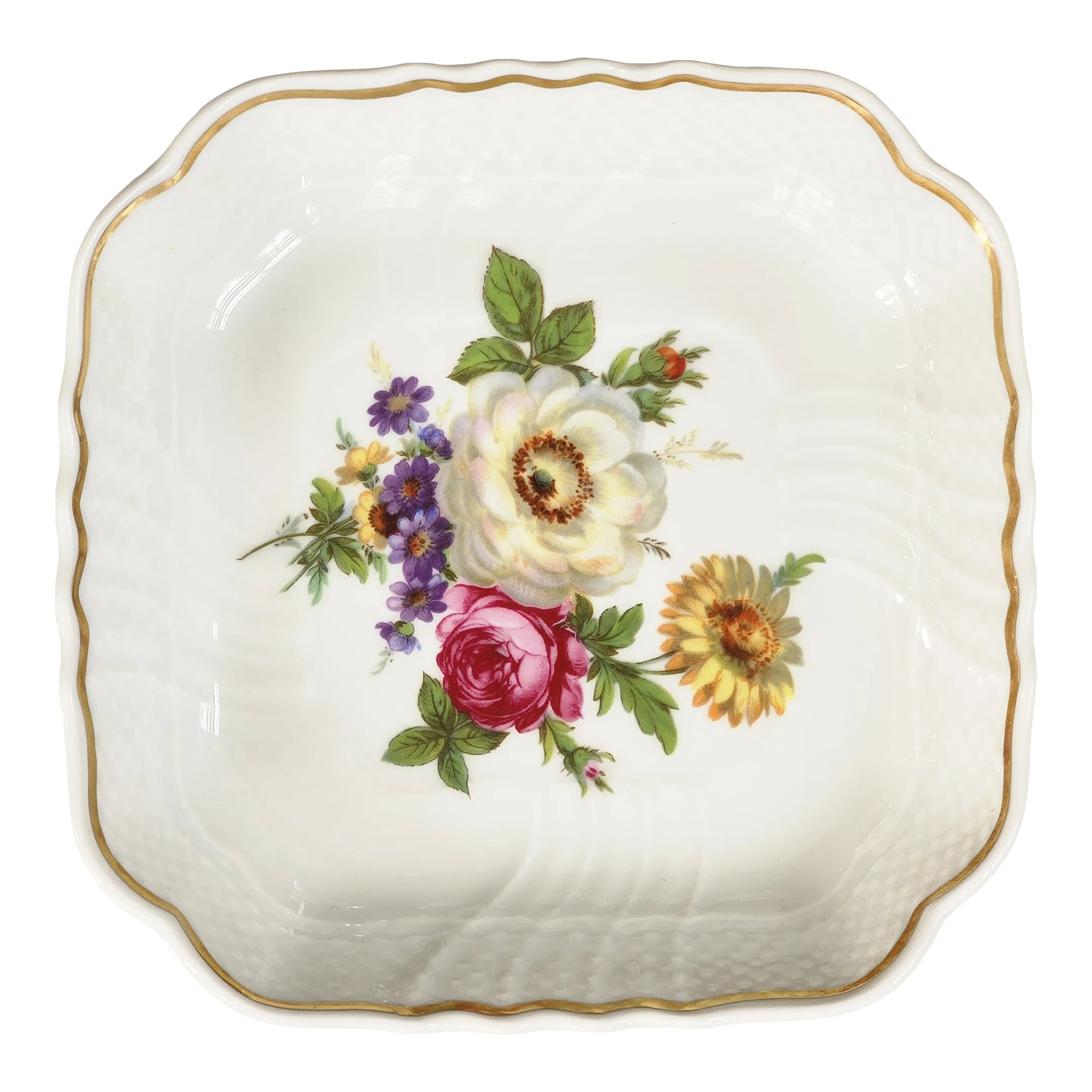 1940s Richard Ginori Fleurs Par Donnibarozopi Square Dish