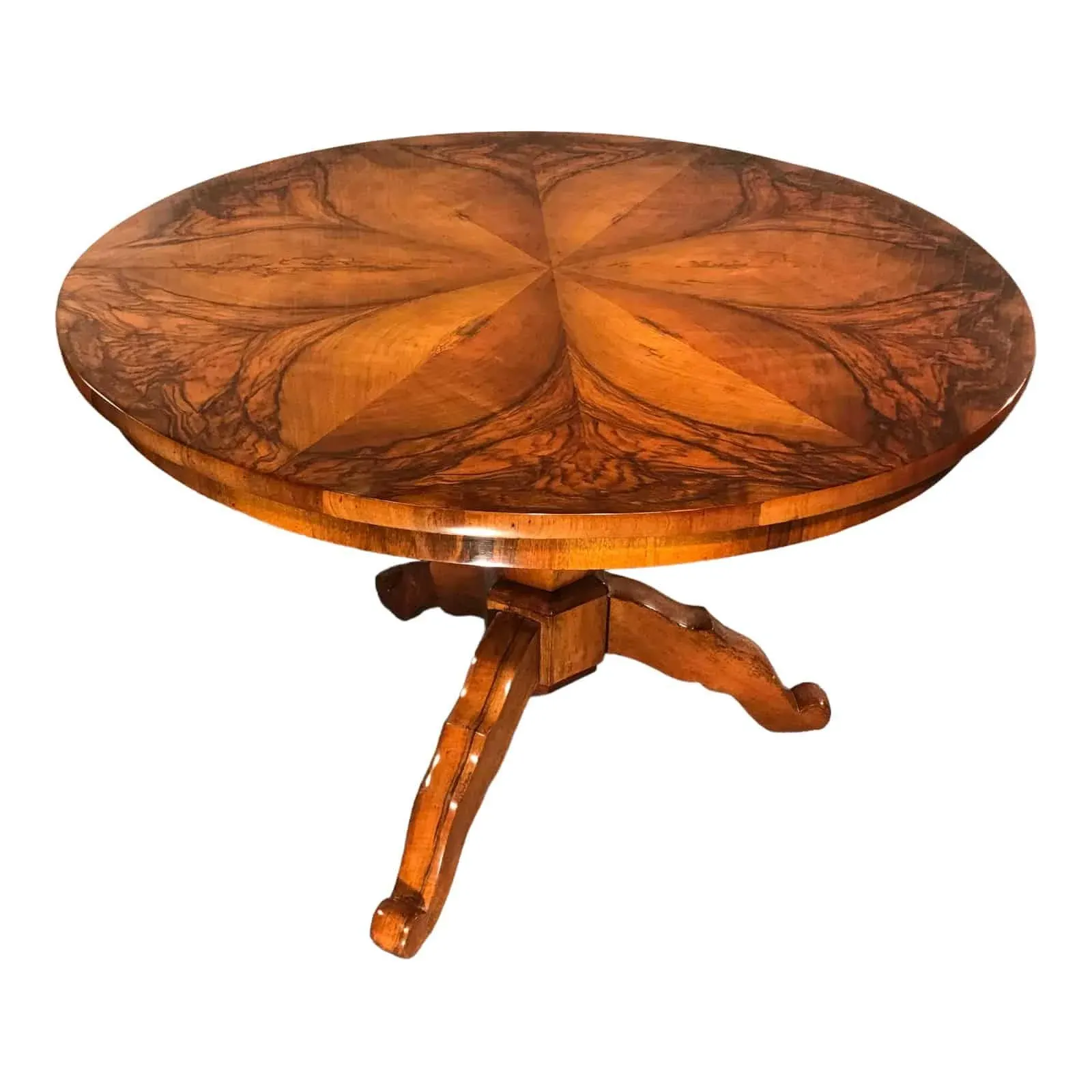 Biedermeier Walnut Table, Germany 1820