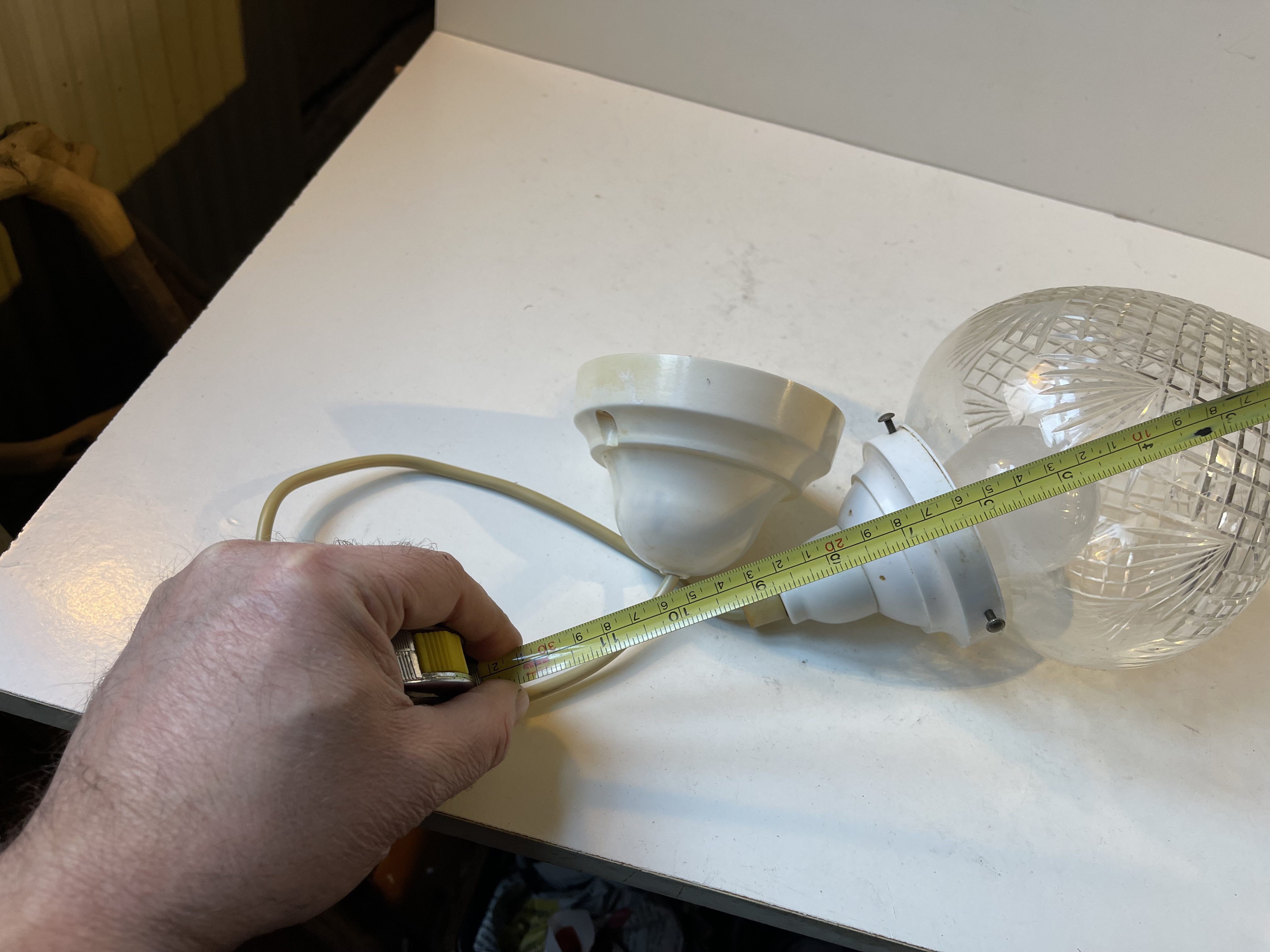 Art Nouveau Jugend Crystal Hallway Pendant Lamp, 1920s