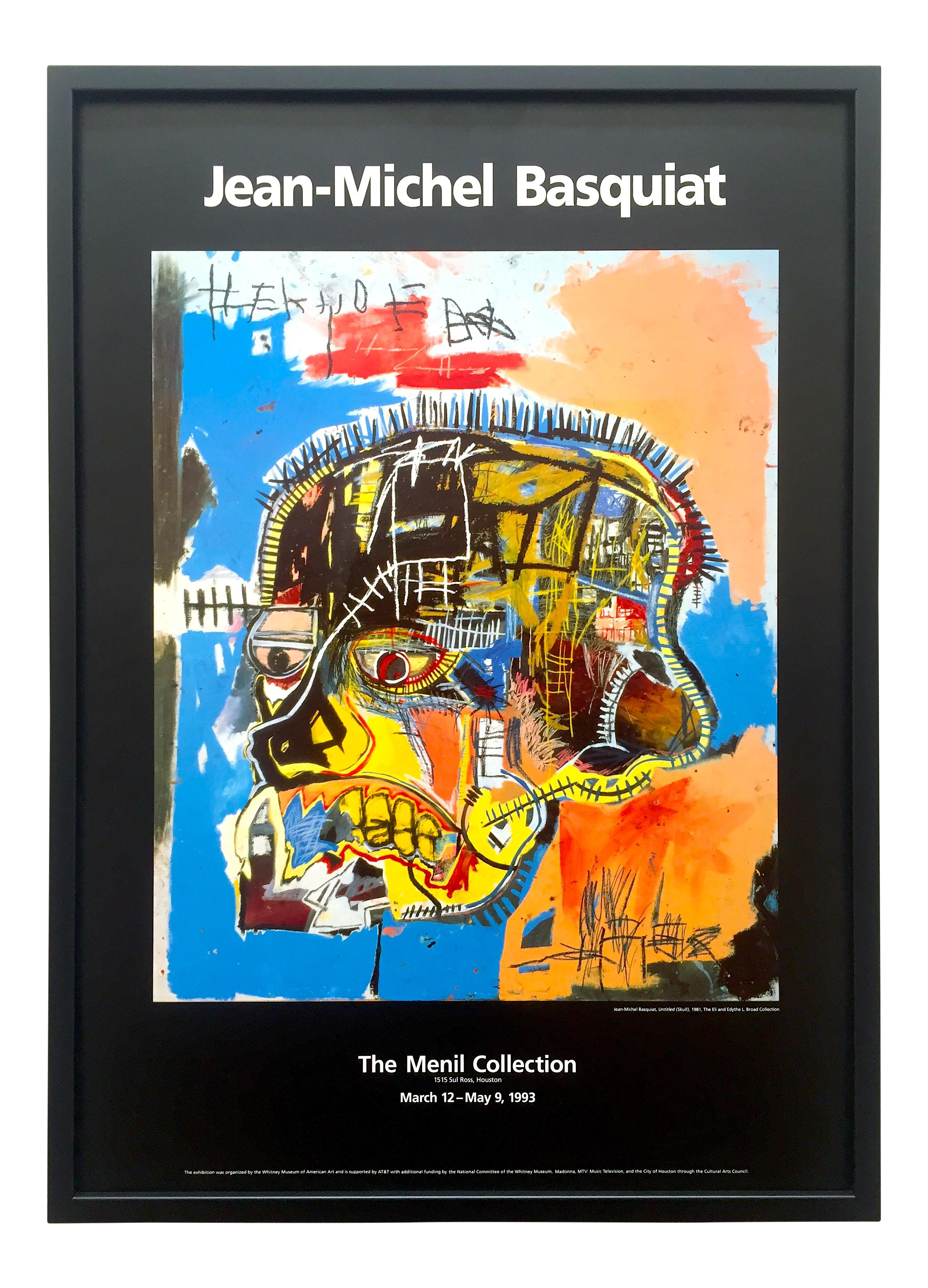 Jean Michel Basquiat Vintage 1993 Lithograph Print Framed