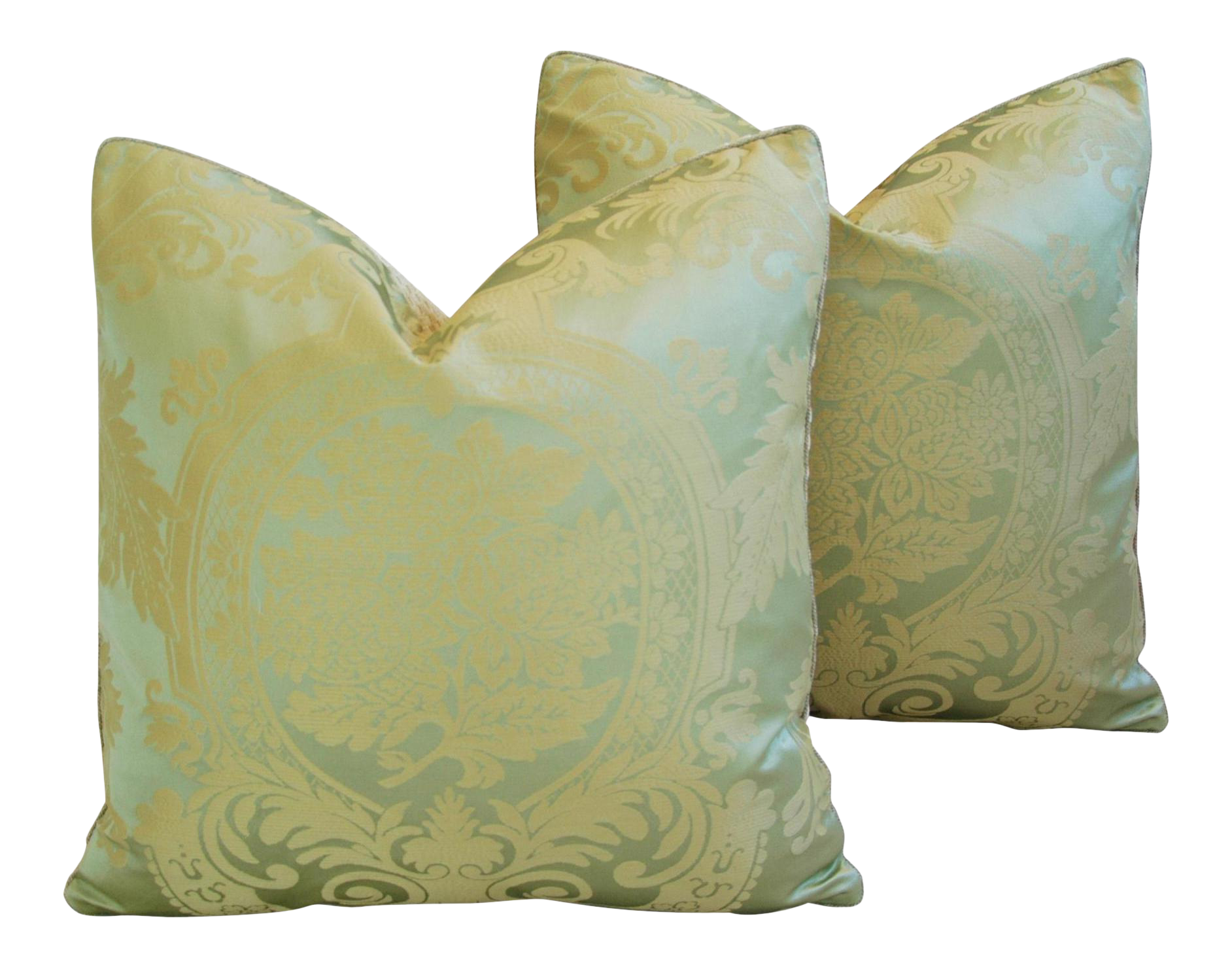 French Nobilis Palais Royal Silk & Velvet Pillows a Pair Chairish
