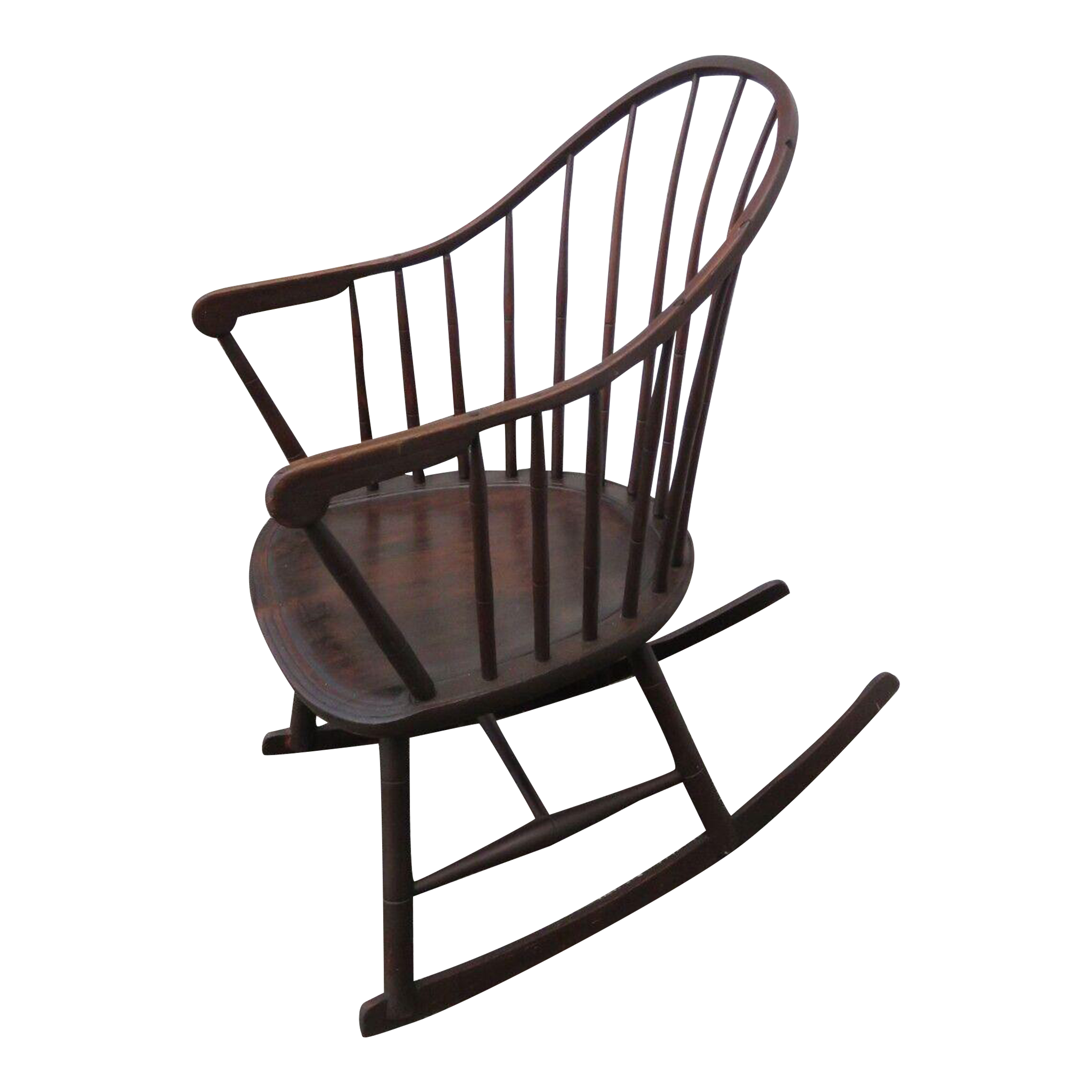 Victorian Late 1800s Solid Wood Windsor Rocking Chair Chairish