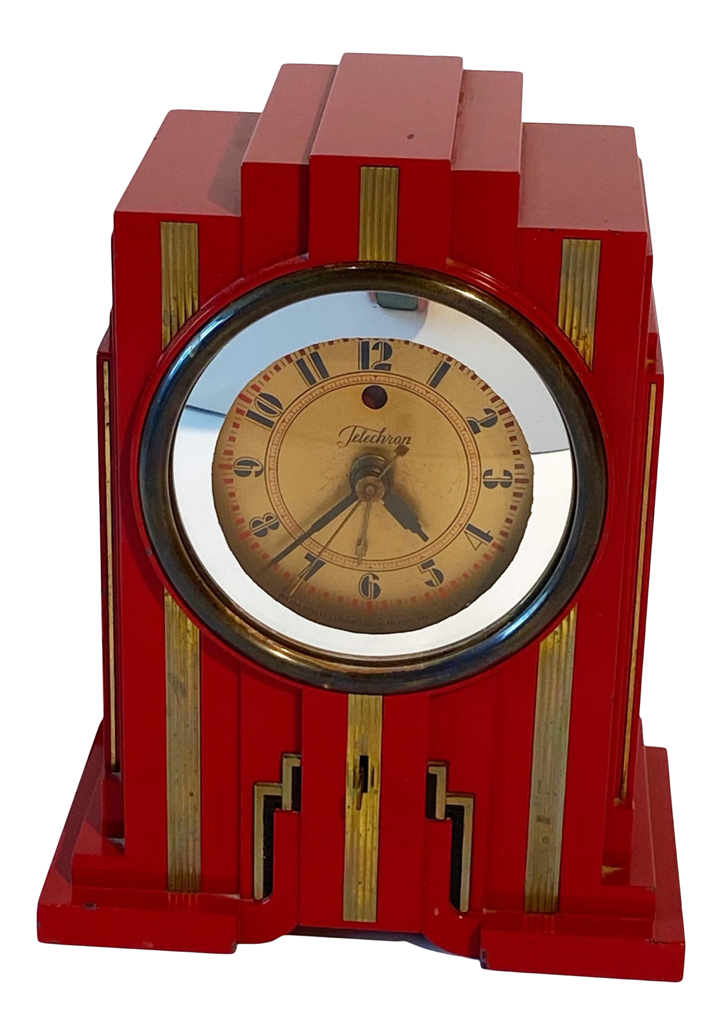 Telechron Electrolarm 1700 Ge "Skyscraper" 1920's Art Deco Alarm Clock