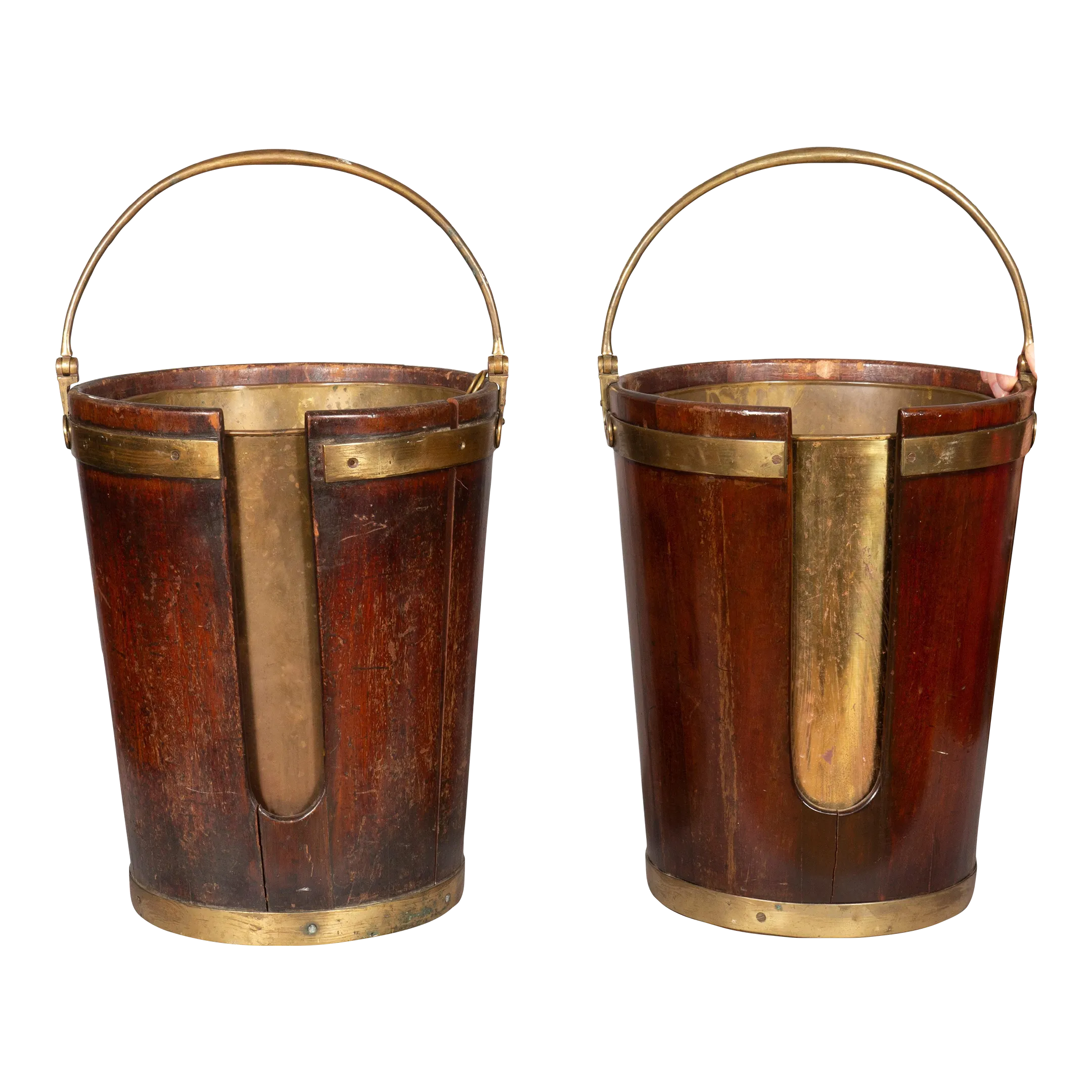 Regency Mahogany Plate Buckets - a Pair