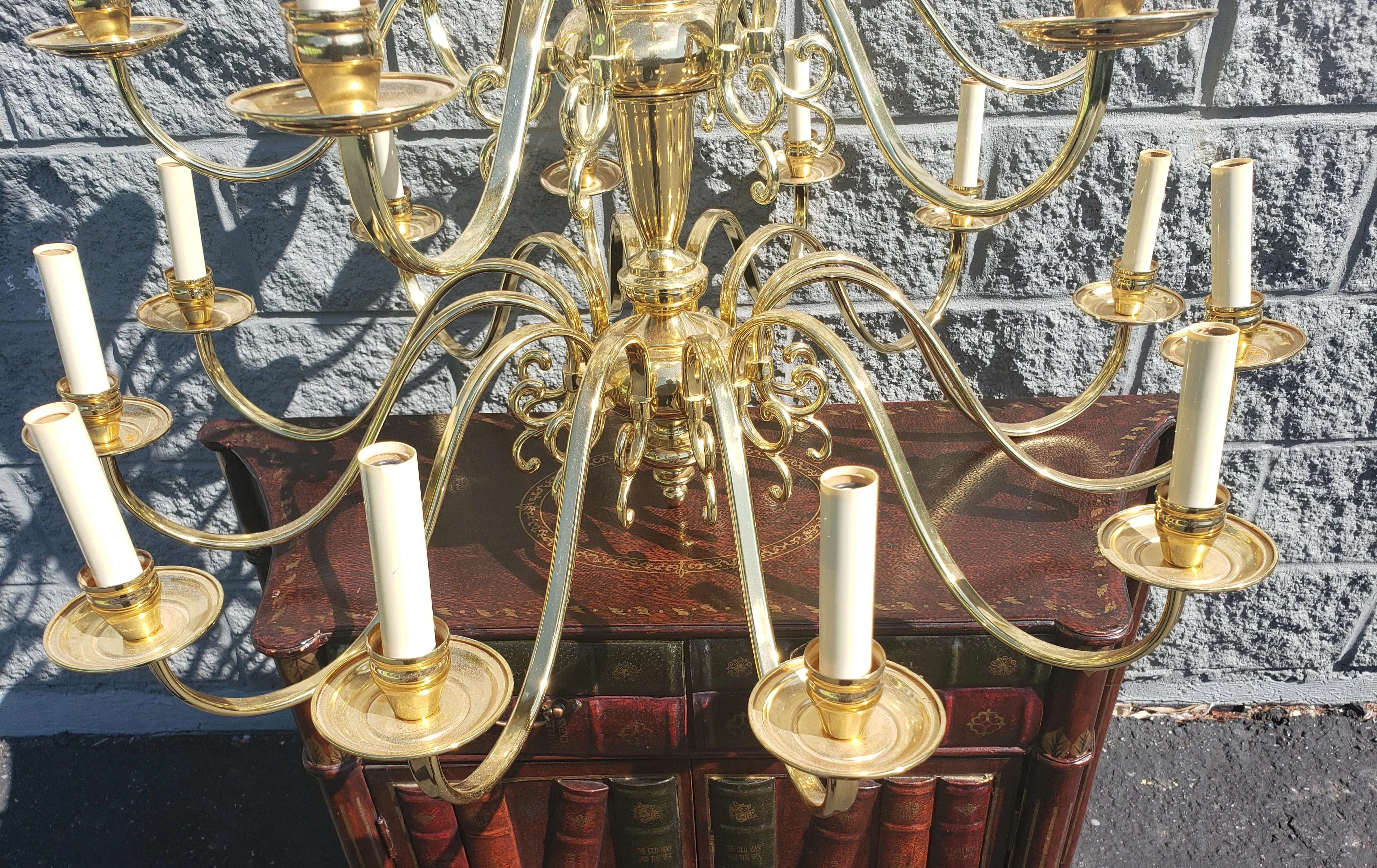 1990s Framburg 24-Lights Three Tier Brass Chandelier | Chairish, image size:4032x2542