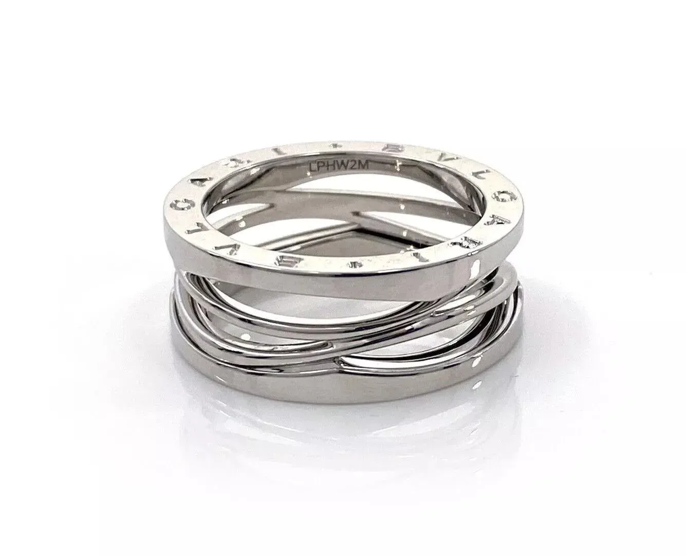 24171 - Bvlgari B.zero1 Zaha Hadid 18k White Gold 9.5mm Wide