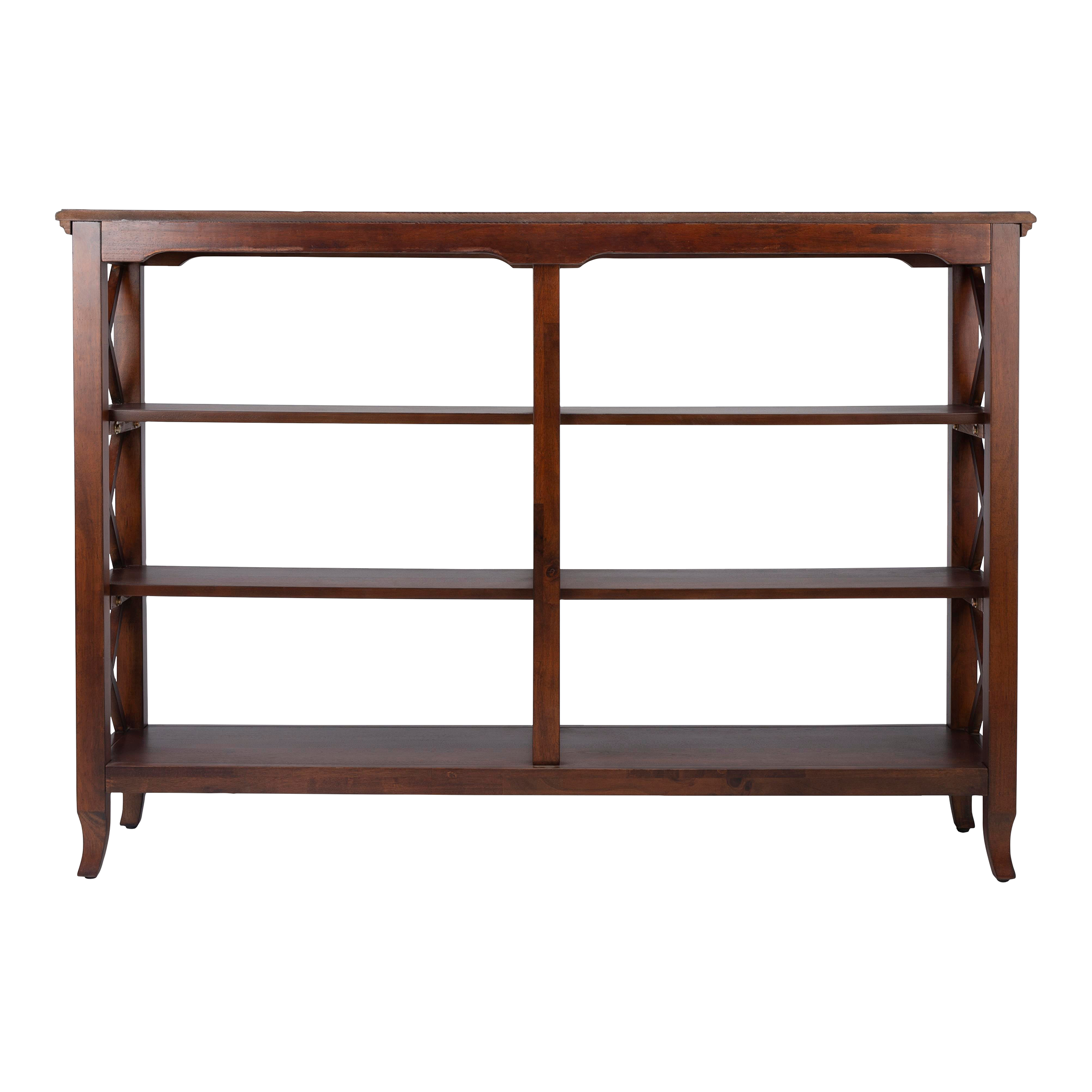 Appolinar 6 Shelves Bookcase, Cherry Brown Chairish