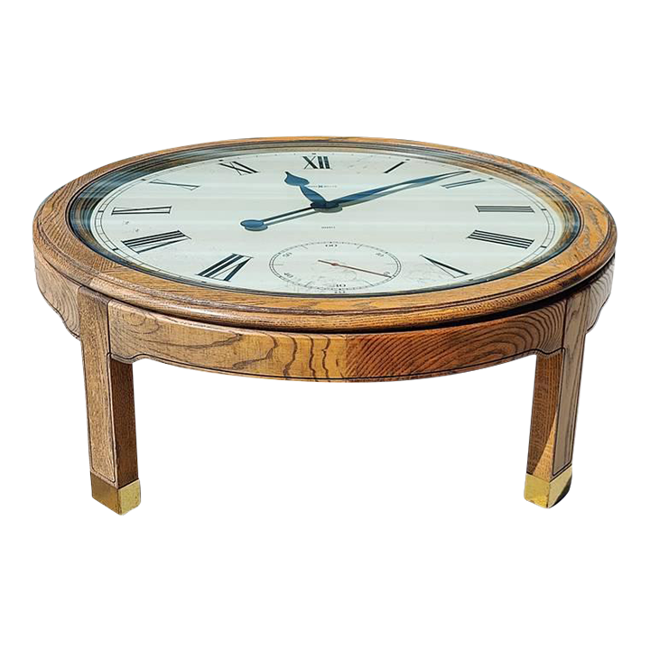 1970s Vintage Mid Century Howard Miller Clock Coffee Table Chairish