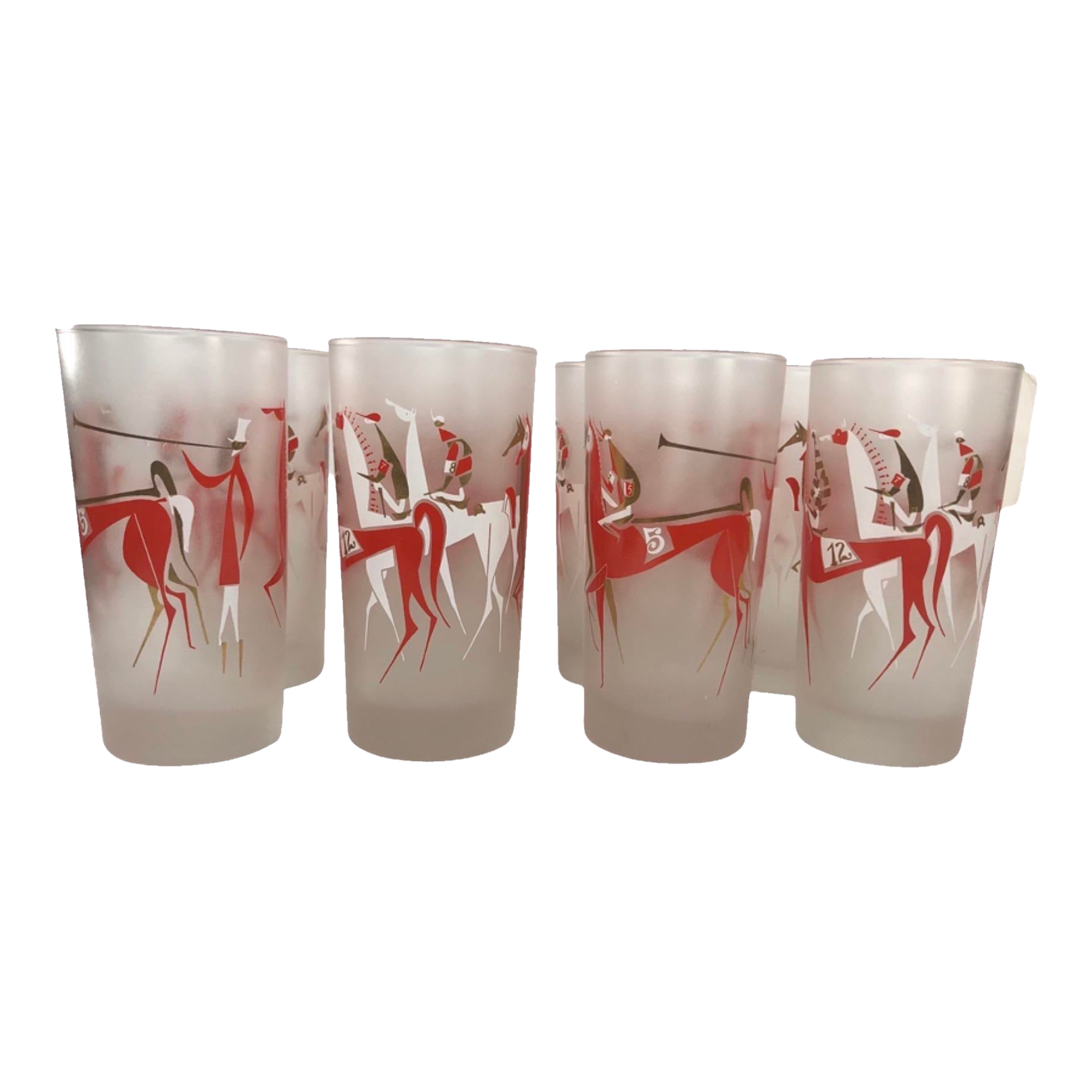 Libbey Highball Glasses in the Longchamp Pattern Set of 8 Chairish