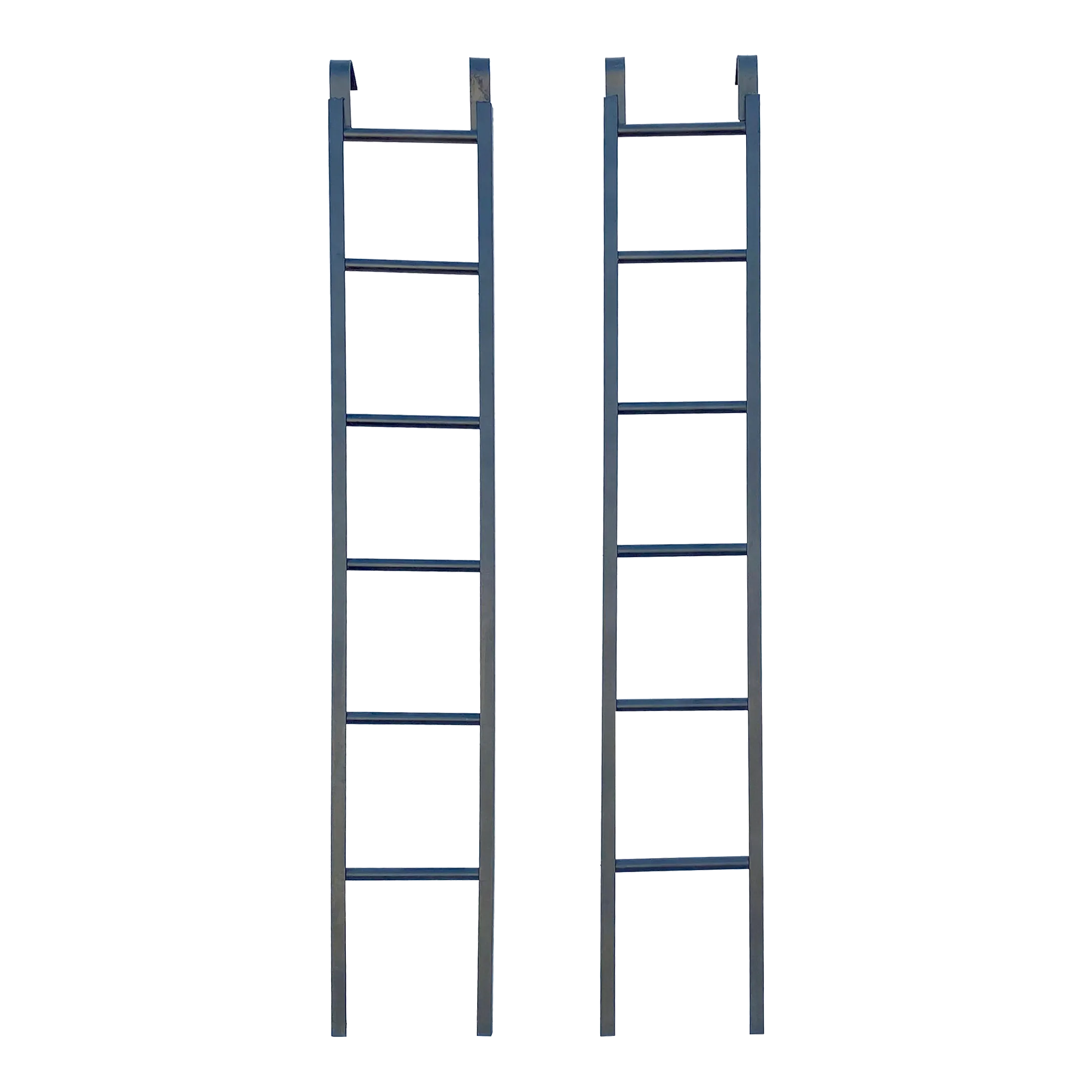 Pair Black Metal Ladder Shape Display Towel Rack Wall Panel | Chairish