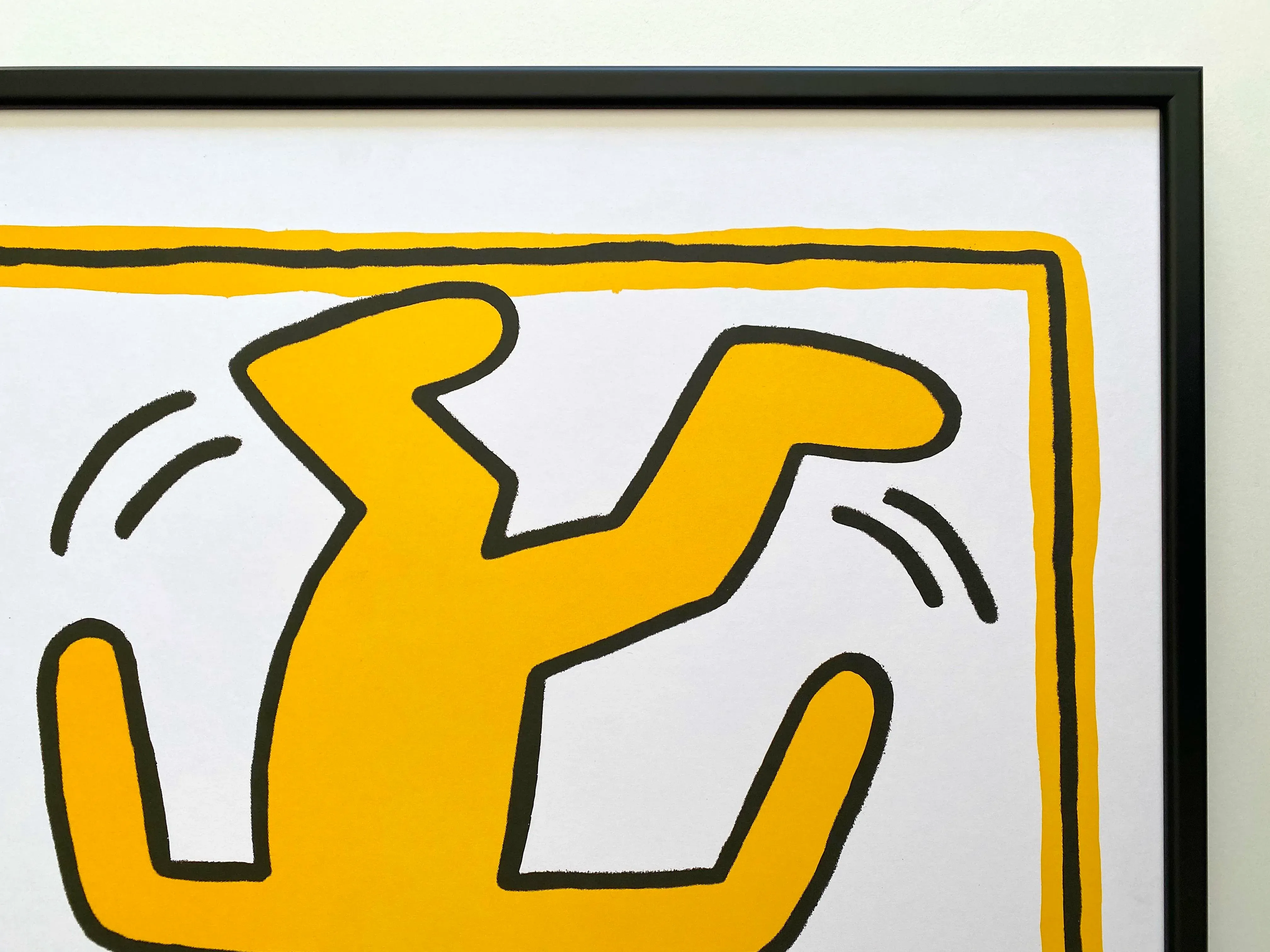 Keith Haring Estate Vintage 1991 Lithograph Print Framed Pop