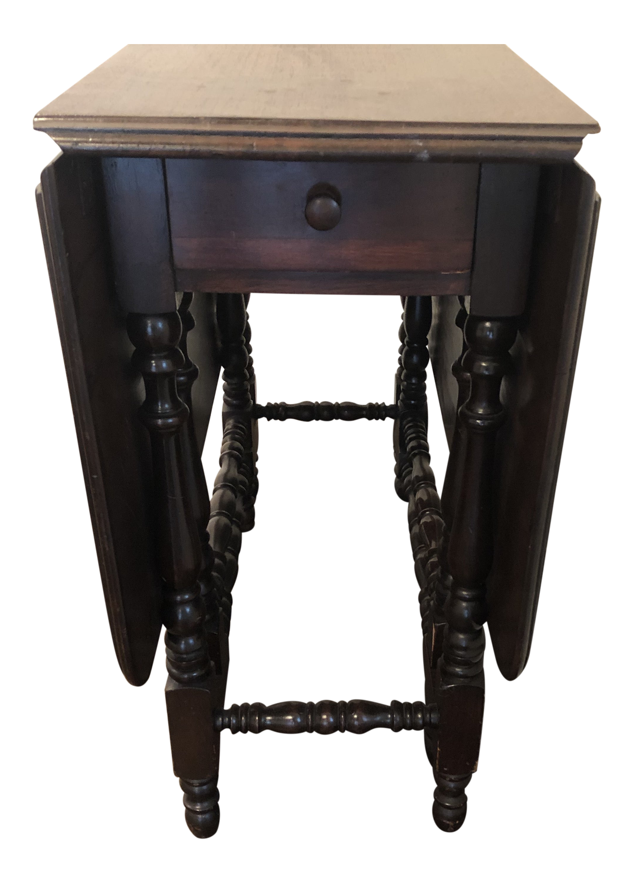 Antique Rustic Gateleg Table With Drawer Chairish