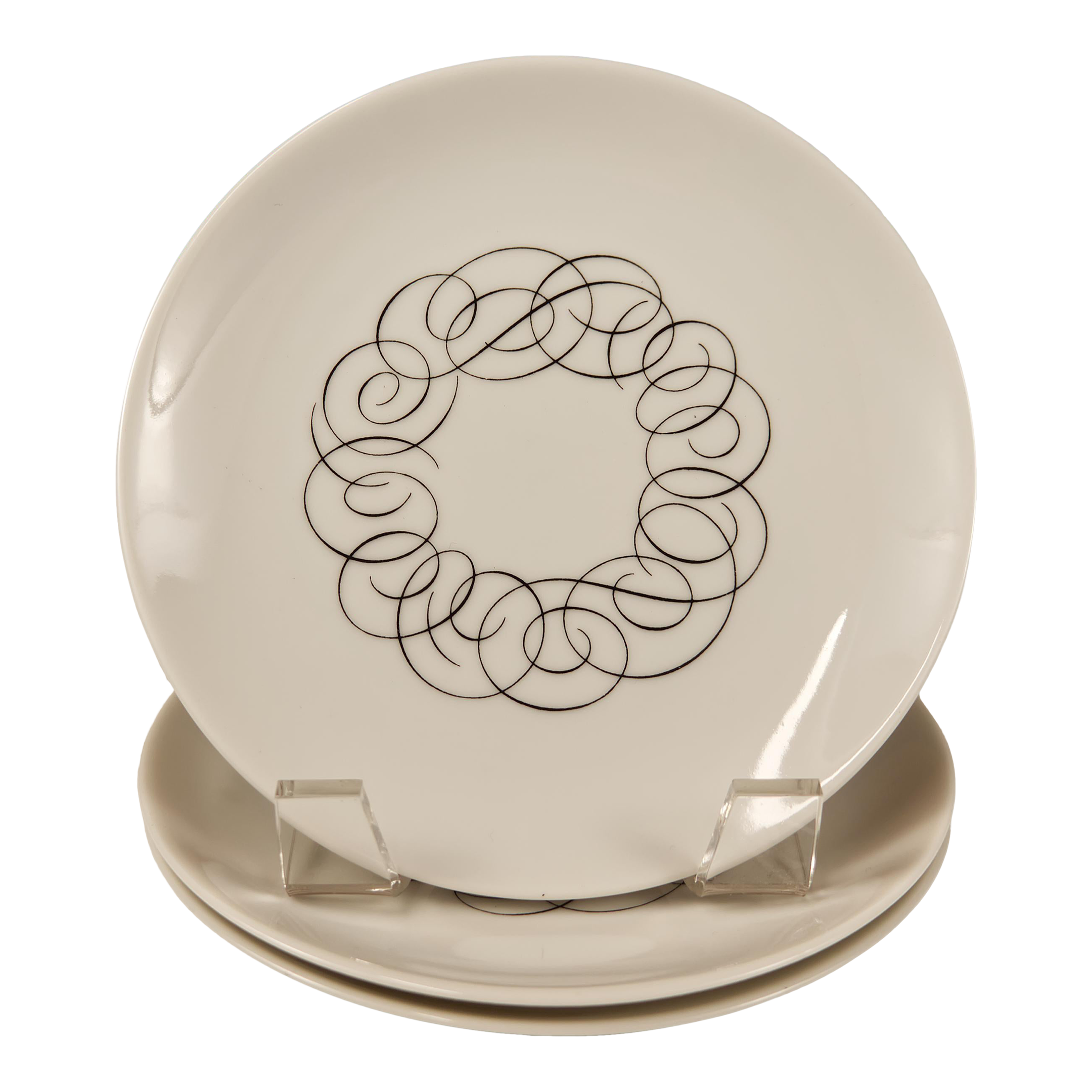 1950s Mid Century Modern Raymond Loewy for Rosenthal Script Bread Plates Set of 3 Chairish