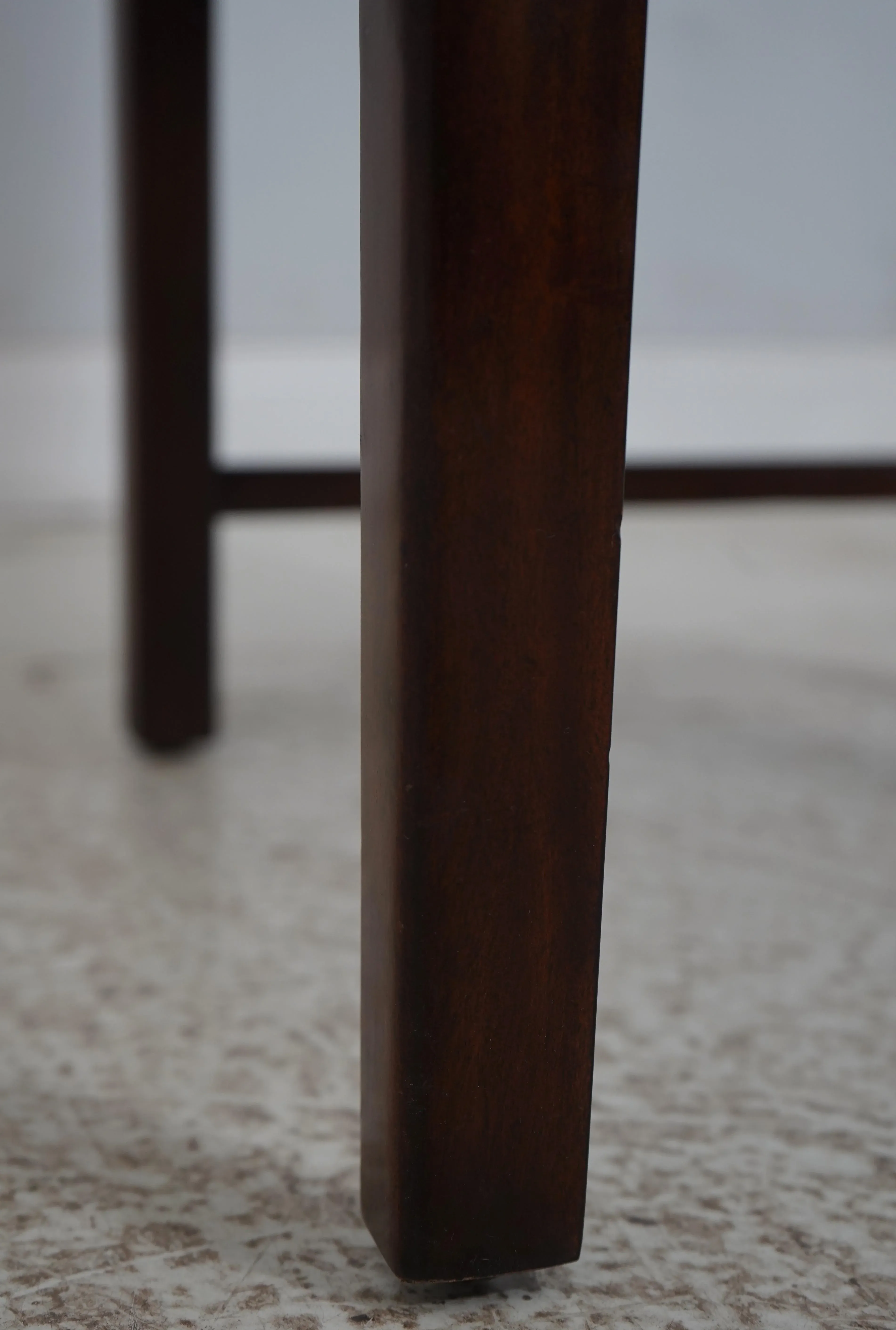 Set of 4 Theodore Alexander Leather & Mahogany Armchairs