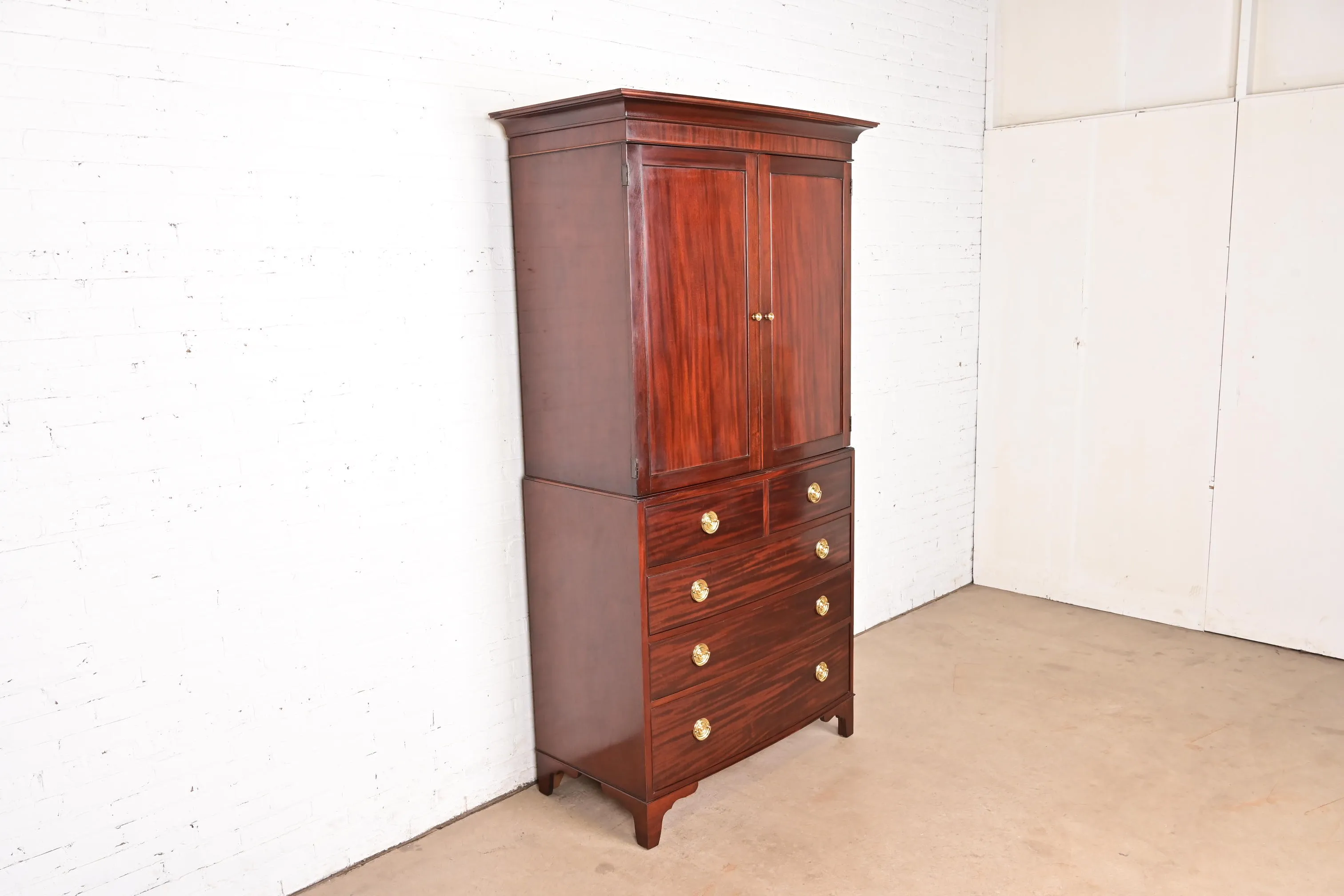 Baker Furniture Federal Mahogany Armoire Dresser or Linen Press