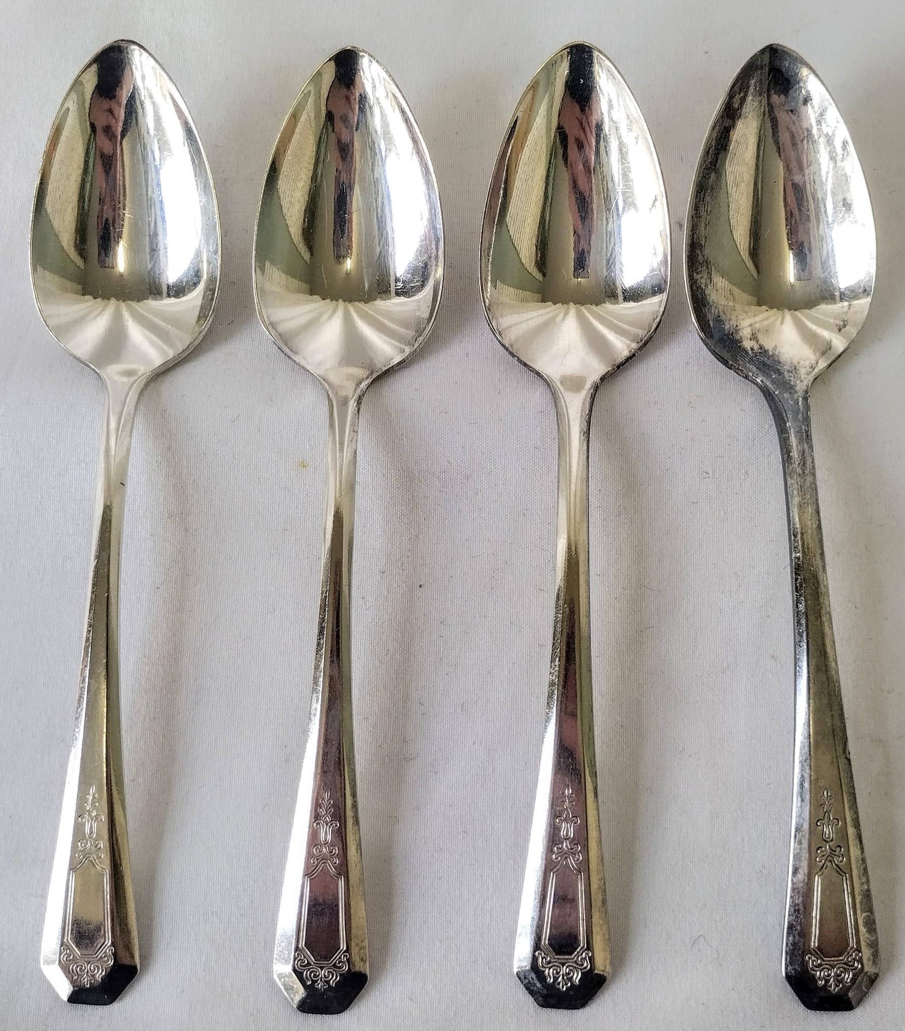 Vintage Original Wm Rogers and Son Silverplate Spoons Set of 4