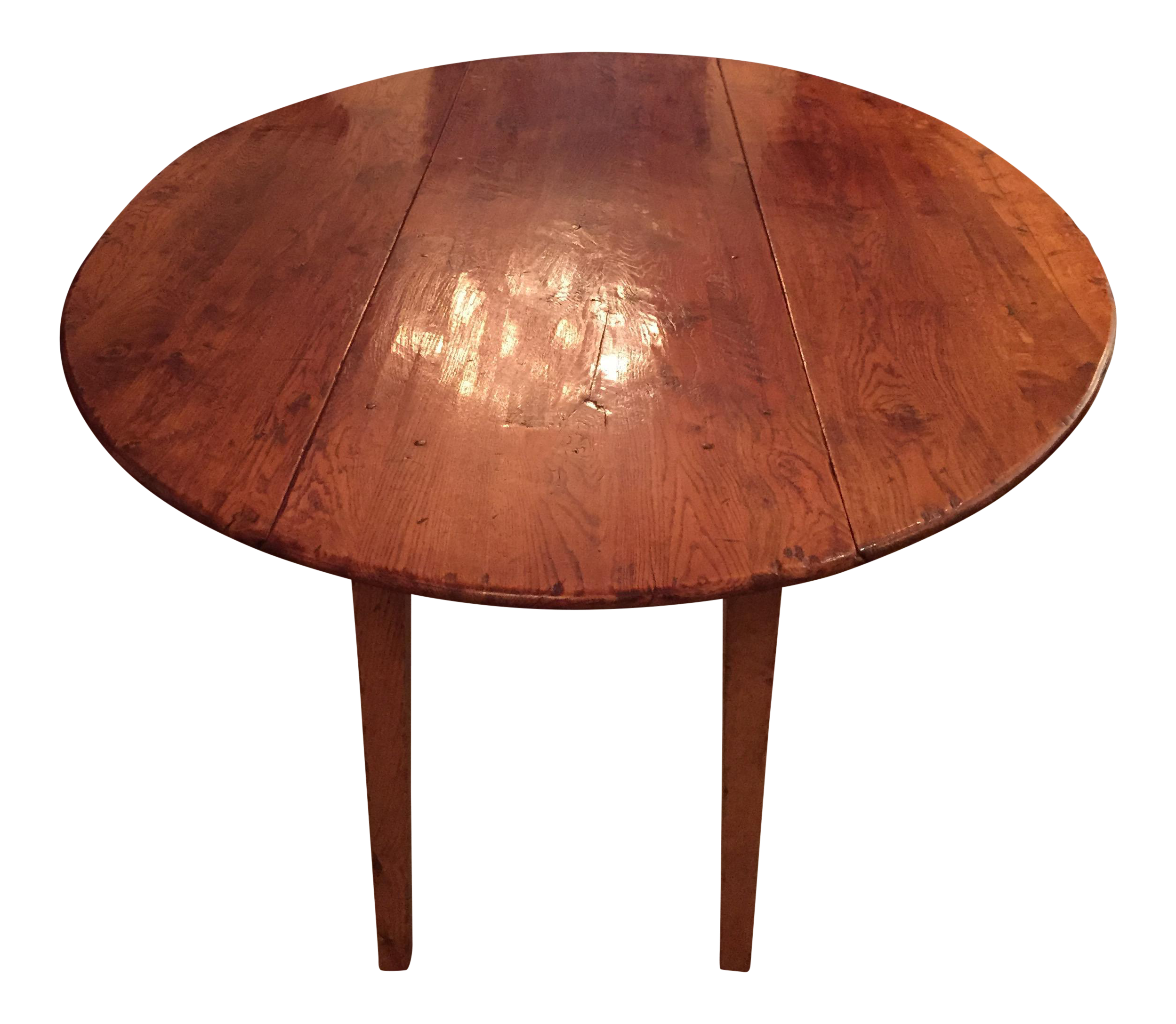 Antique Wood Drop-Leaf Dining Table | Chairish