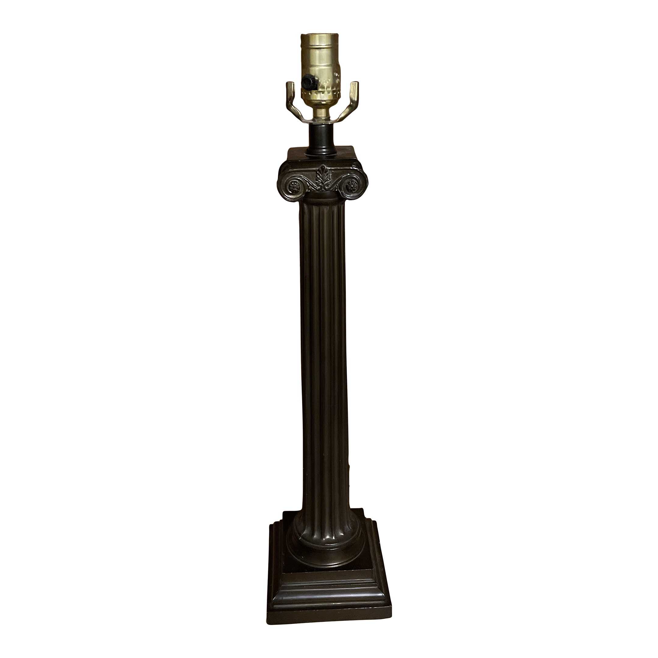 Early 20th Century Bronze Corinthian Column Lamp Chairish