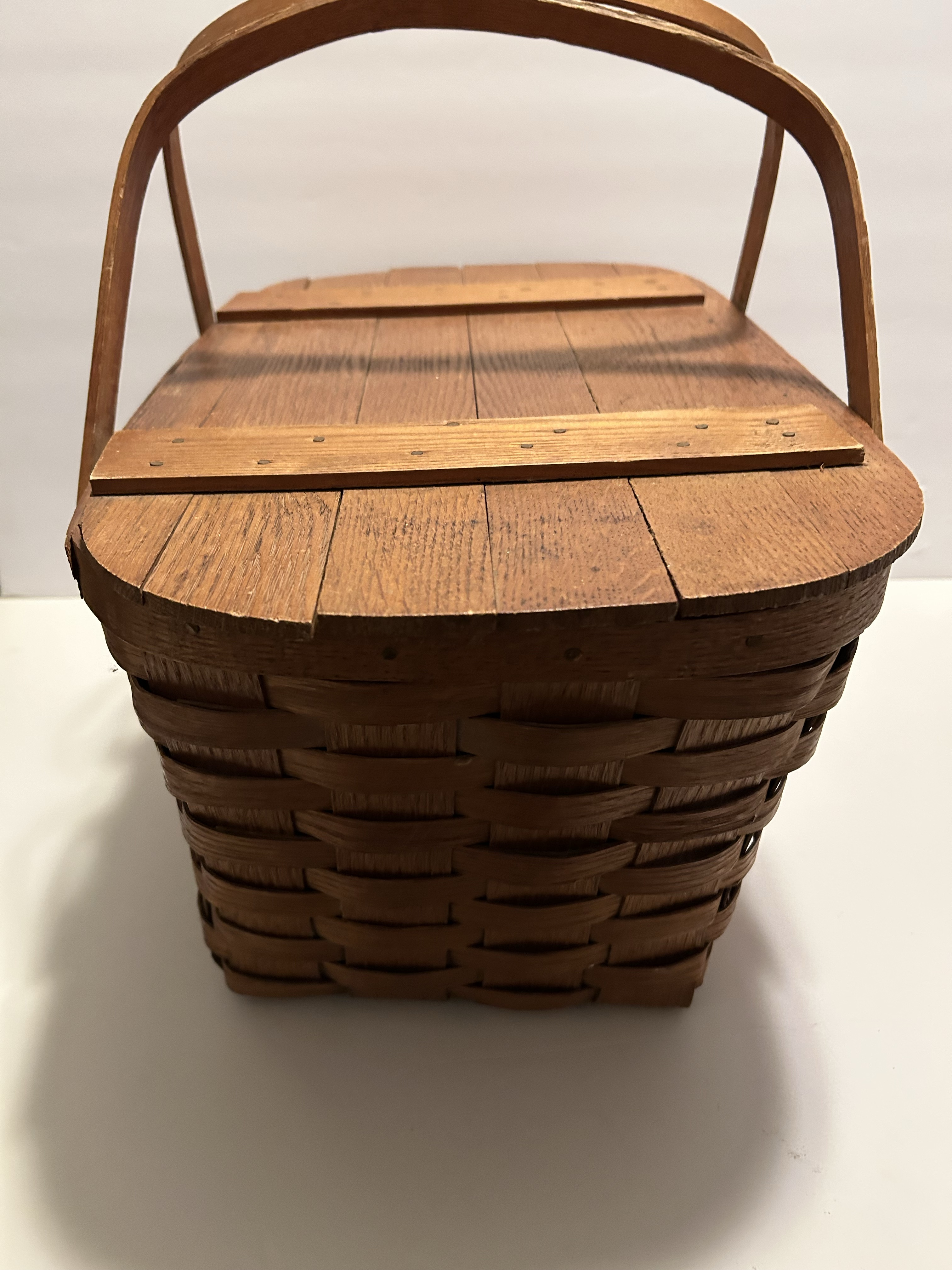Vintage Picnic Basket, Wov-N-Wood by Jerywil | Chairish