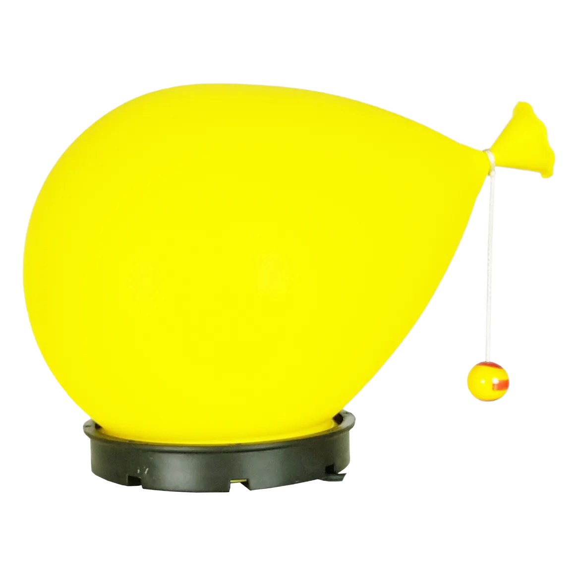 Small Yellow and Black Plastic Baloon Wall, Table or Ceiling Lamp by Y. Christin for Bilumen, 1980s