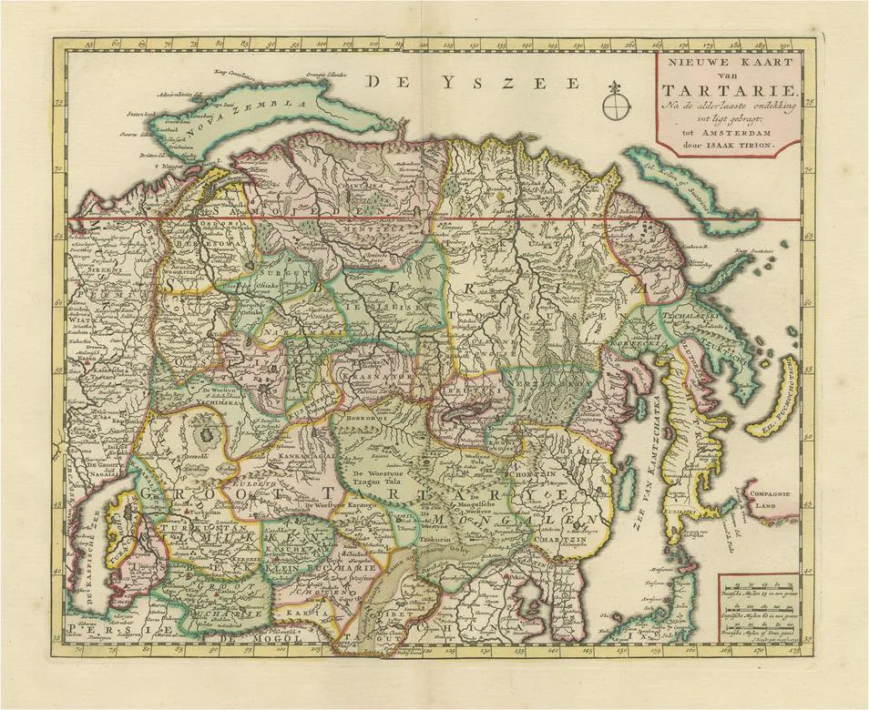 Antique Map of Northern Asia