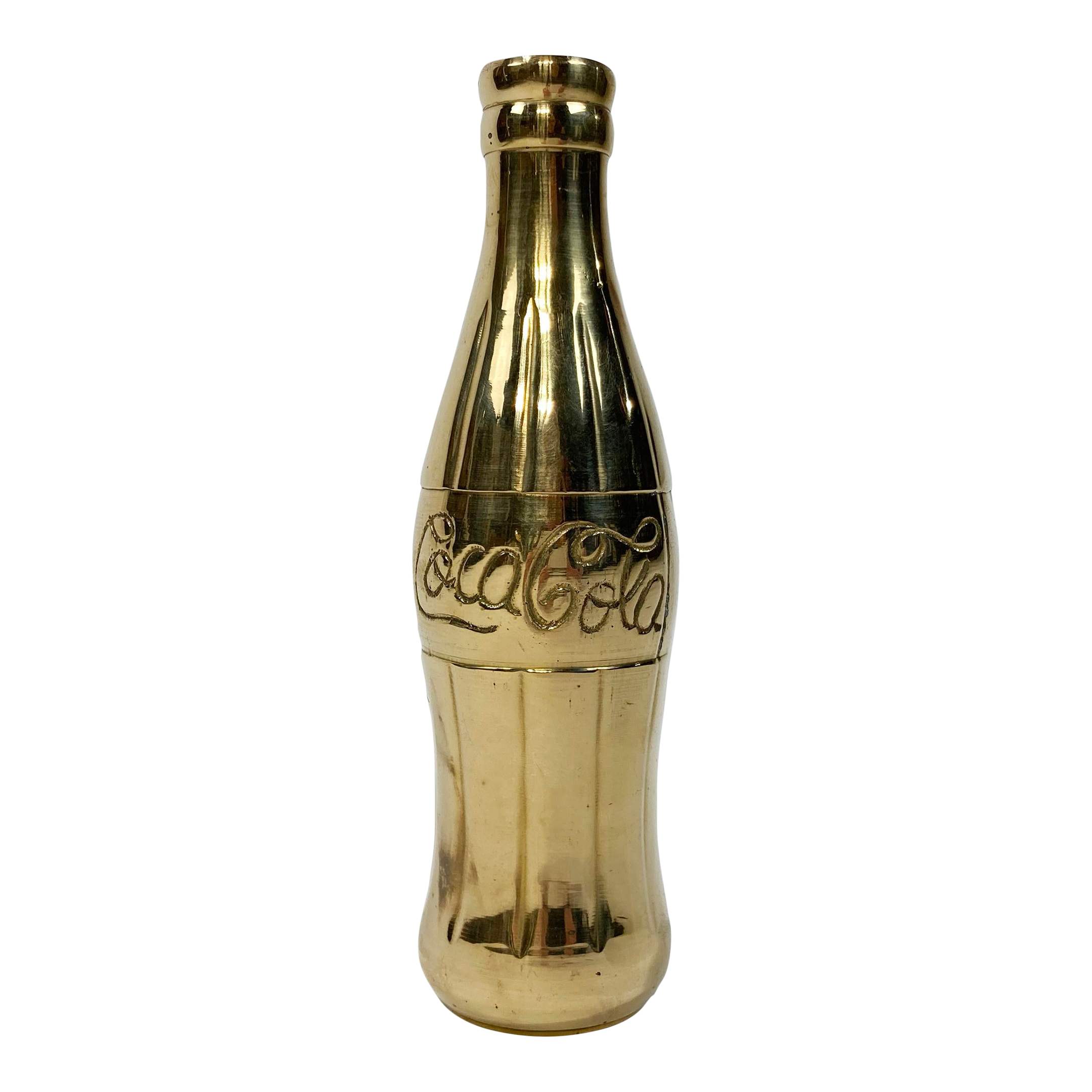 Brass Coca Cola Bottle Vase Vessel