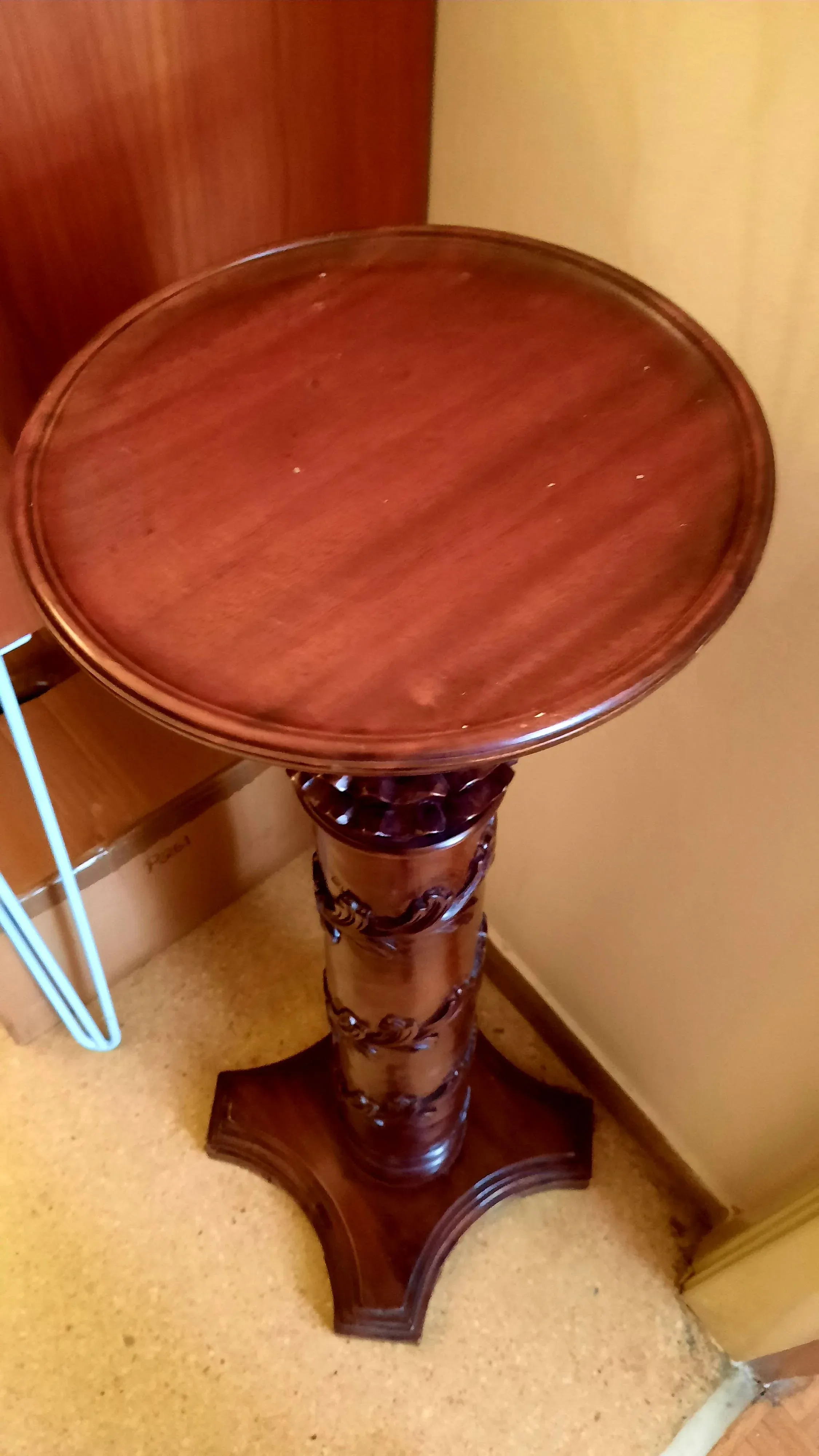 Plant Column Stand in Mahogany, 1930s