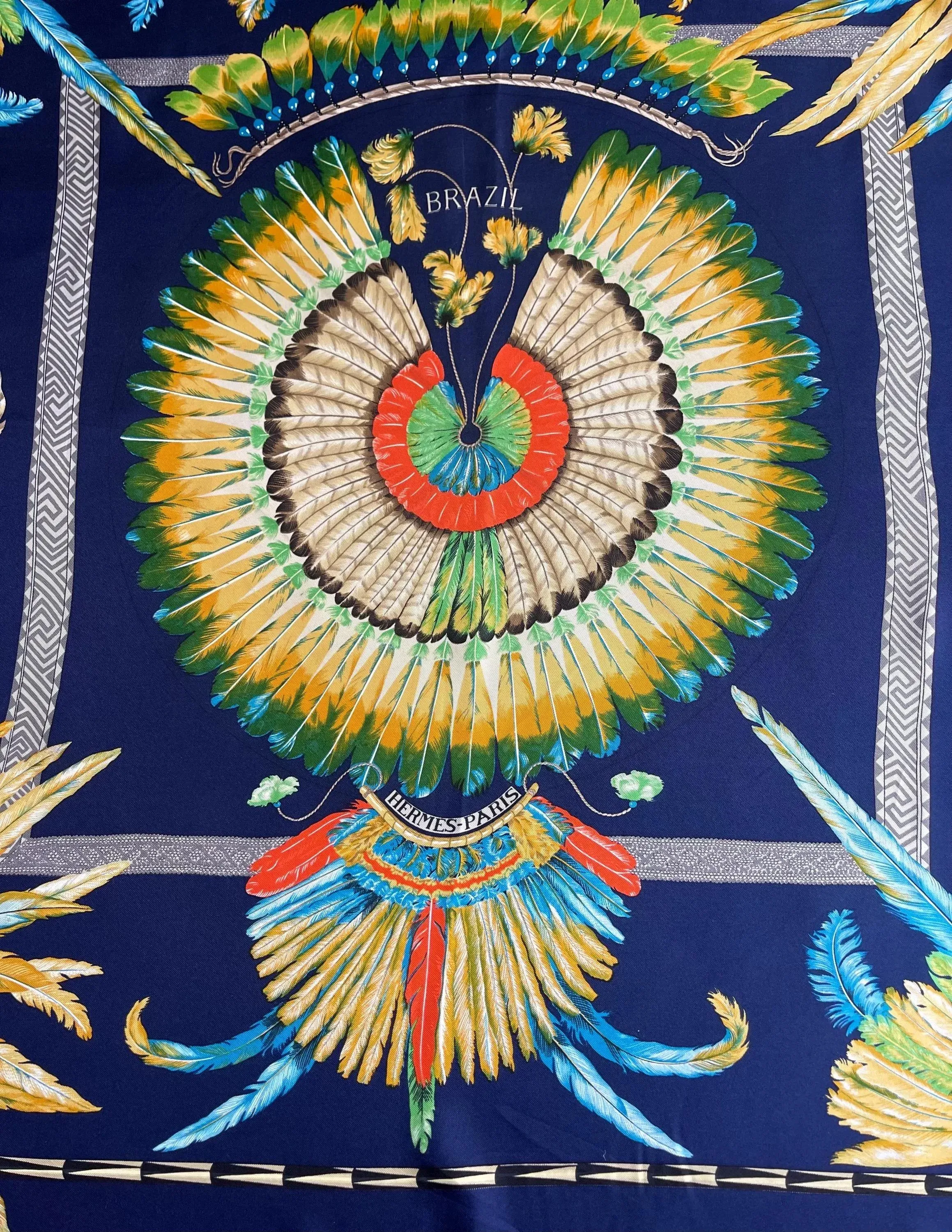 Hermès Silk Scarf Brazil Design 2 By Laurence Bourthoumieux | Chairish