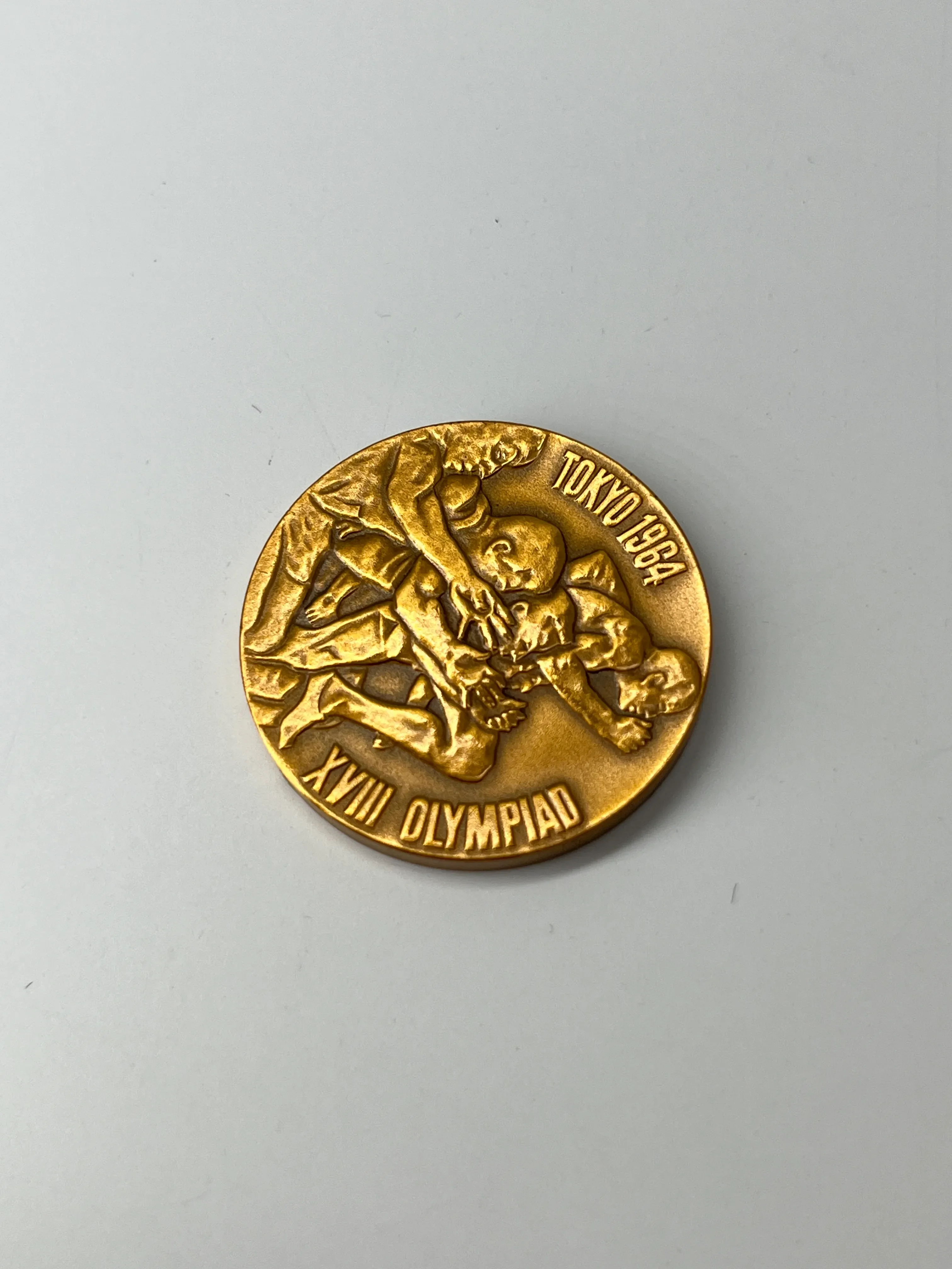 Vintage Japanese Pair of 1964 Tokyo Olympic Commemorative Bronze