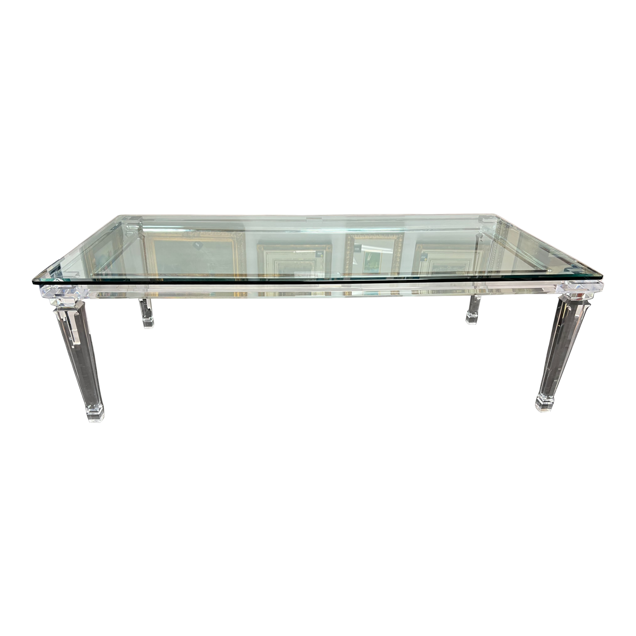 Modern Lucite and Glass Dining Table Chairish