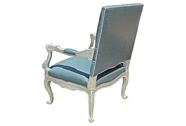 Antique French Silver Armchair