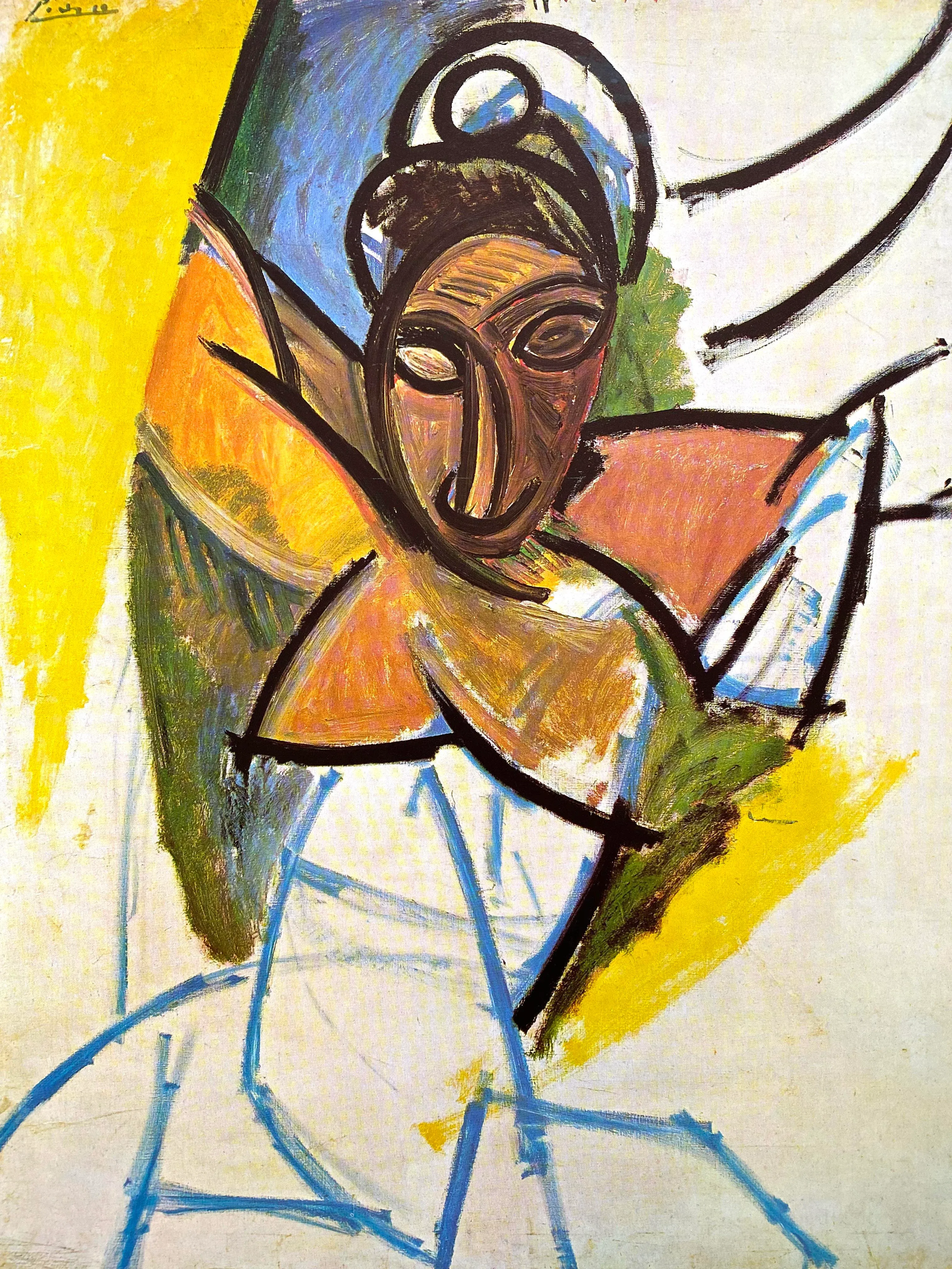 Pablo Picasso Vintage 1977 Mid Century Modern Cubist