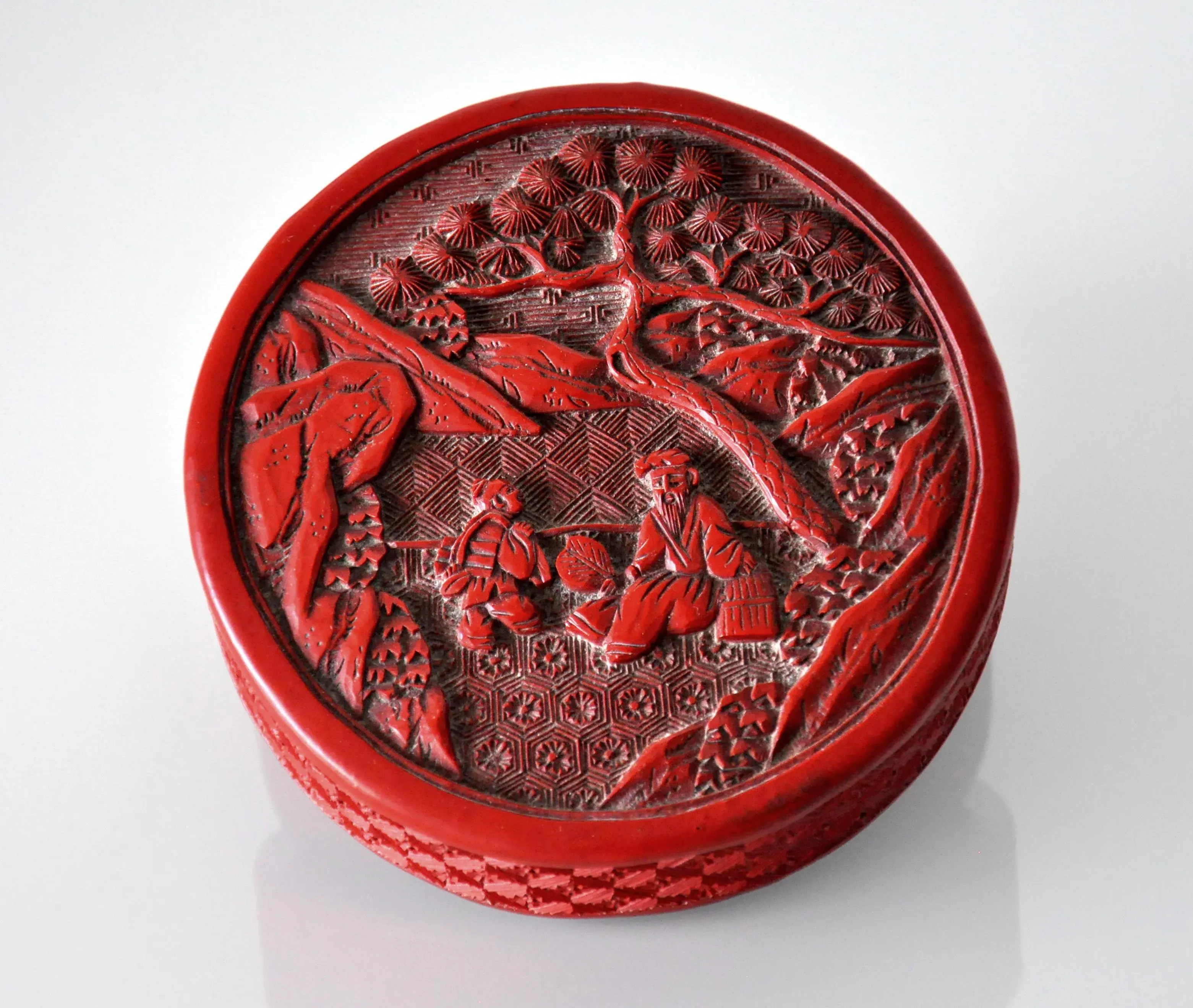 Antique Chinese Cinnabar Box | Chairish
